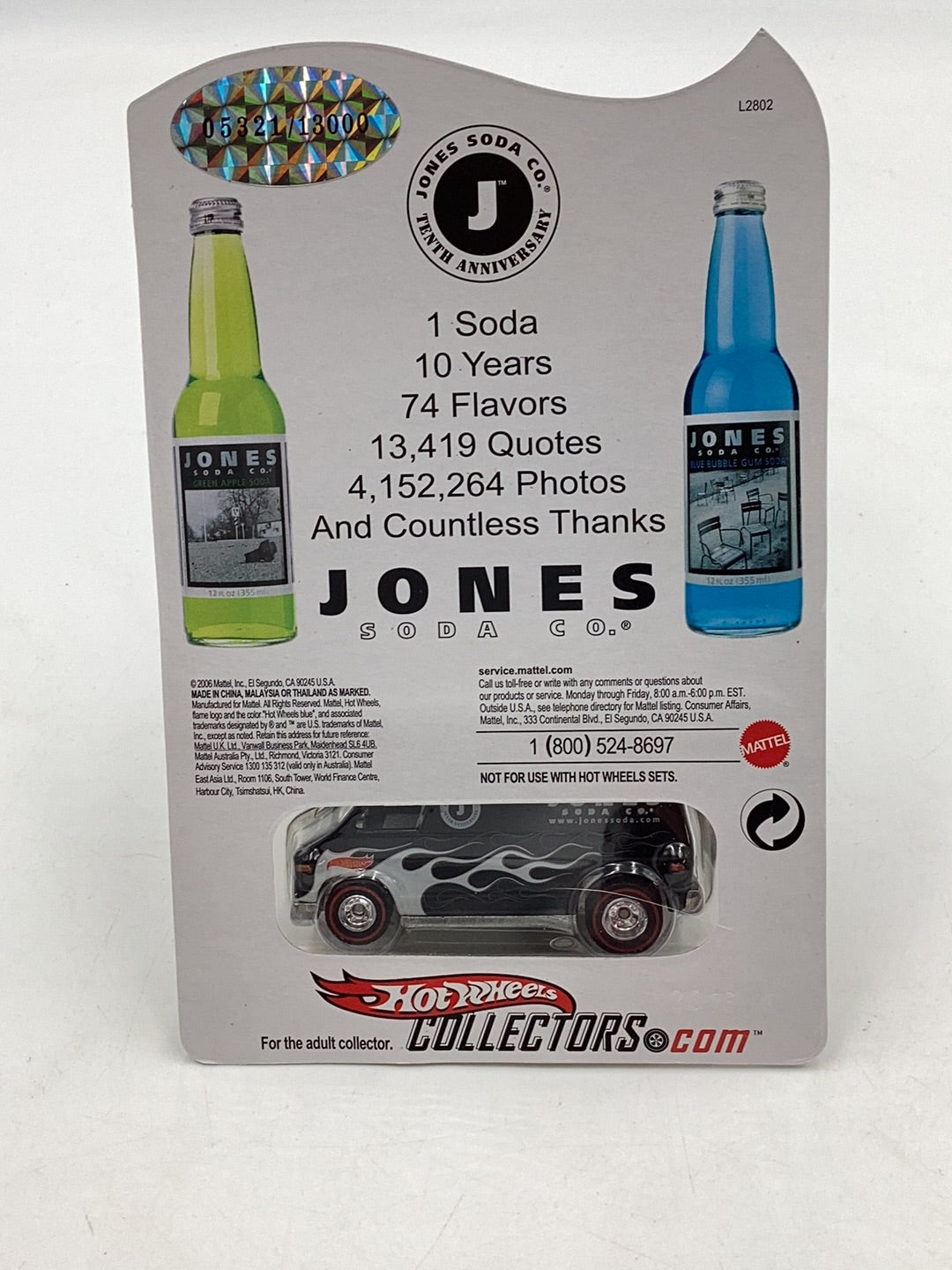 Hot wheels collectors Jones Soda Van 5321/13000 with protector