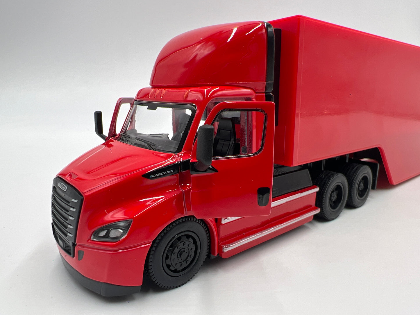 Kinsmart 1/62 Scale Freightliner eCascadia W/Container Red
