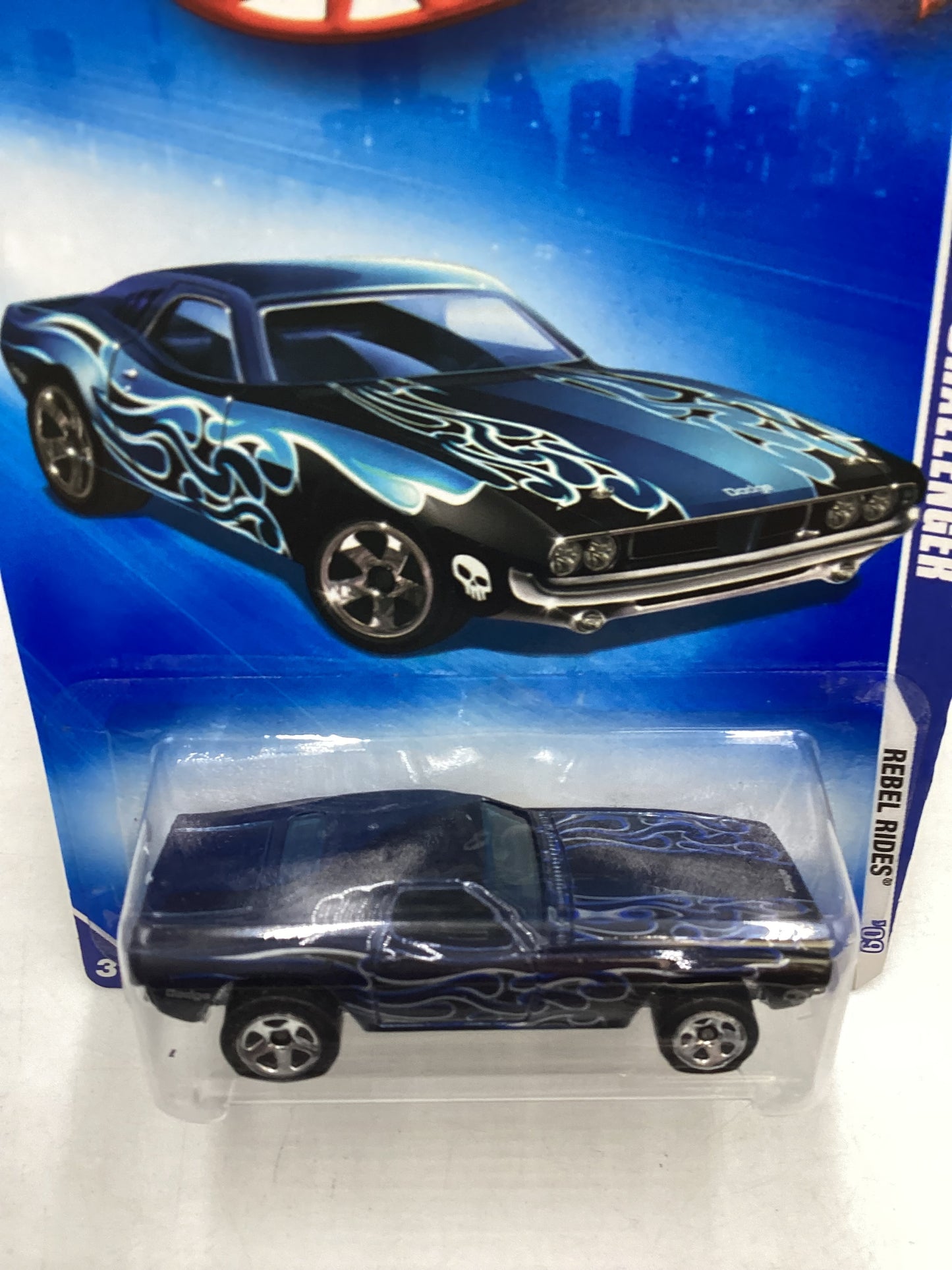 2009 Hot Wheels #145 Dixie Challenger Dark Blue 45D