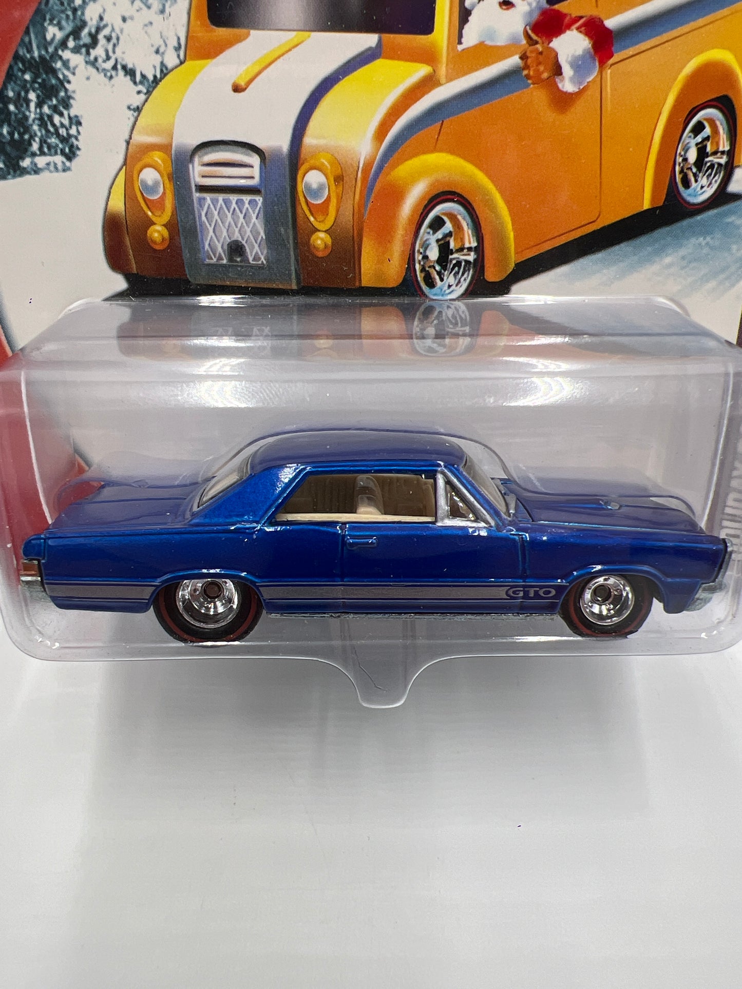 Hot Wheels 2006 Holiday Rods #2 65 Pontiac GTO Blue Cracked Blister 271i