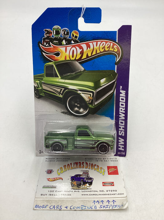 2013 Hot Wheels #161 Custom 69 Chevy Pickup Green 9B