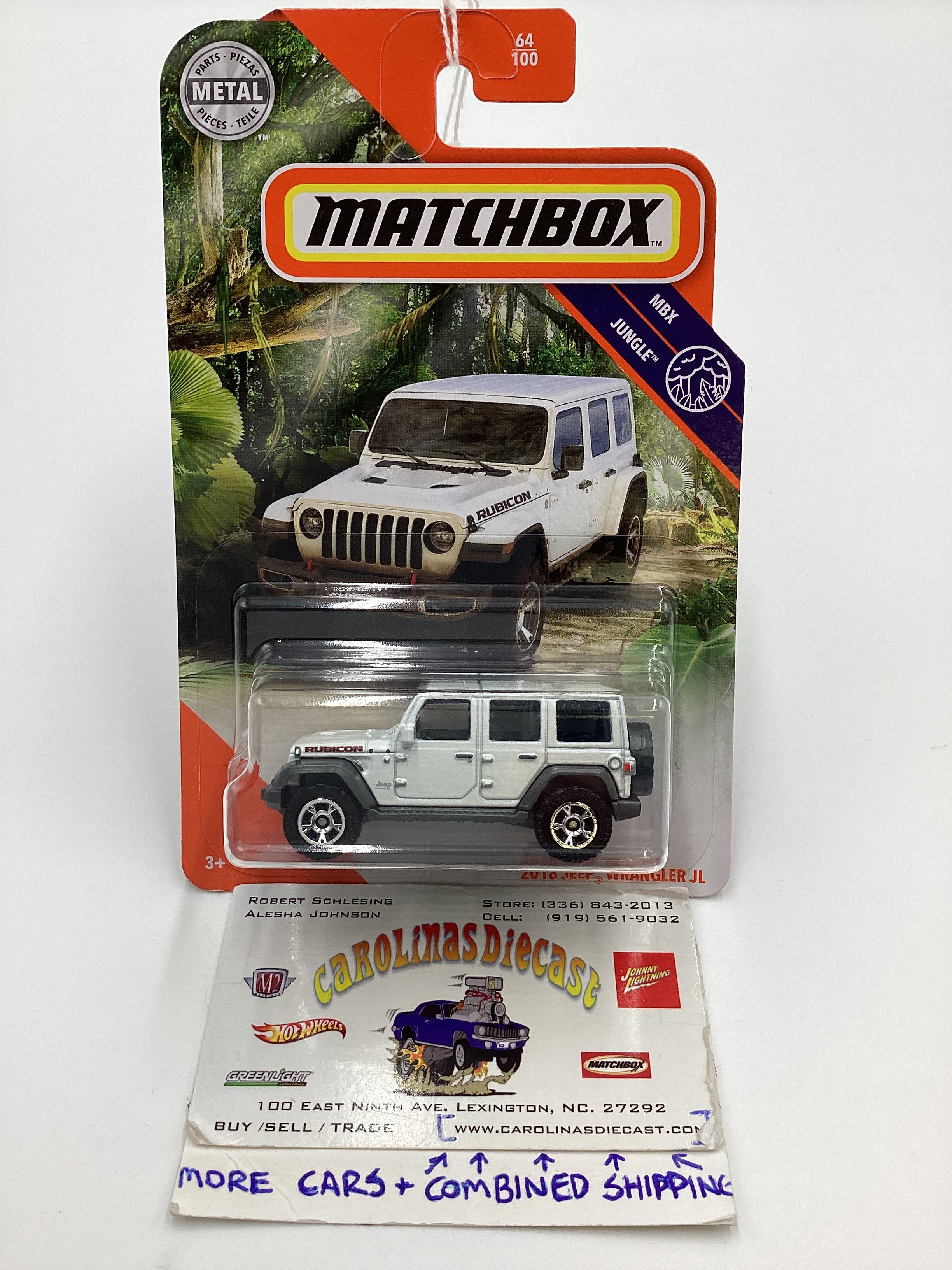 2019 Matchbox #64 2018 Jeep Wrangler JL White (SR) – carolinasdiecast