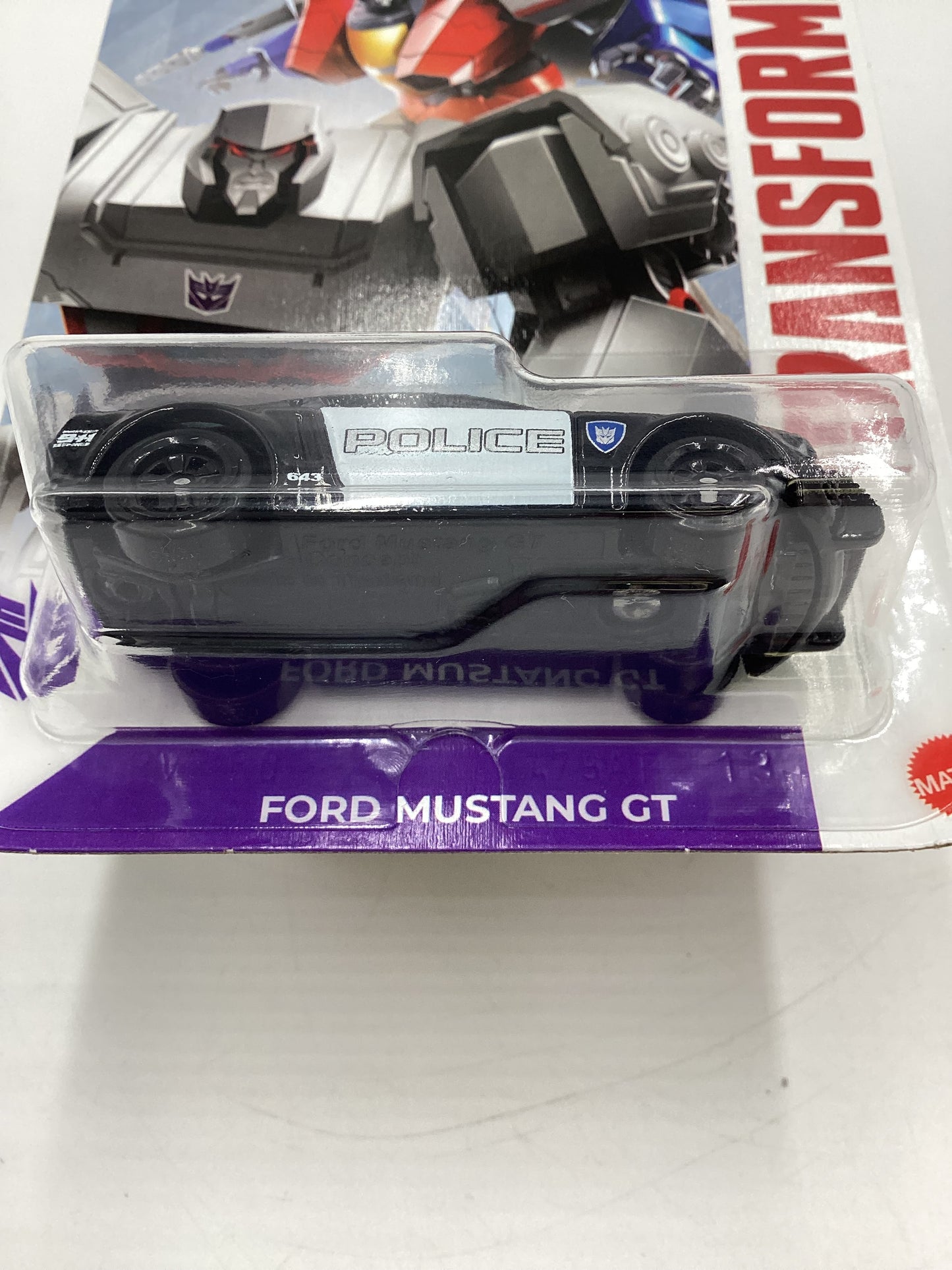 2024 Hot Wheels Transformers #3 Ford Mustang GT Police Black Walmart Exclusive 160G