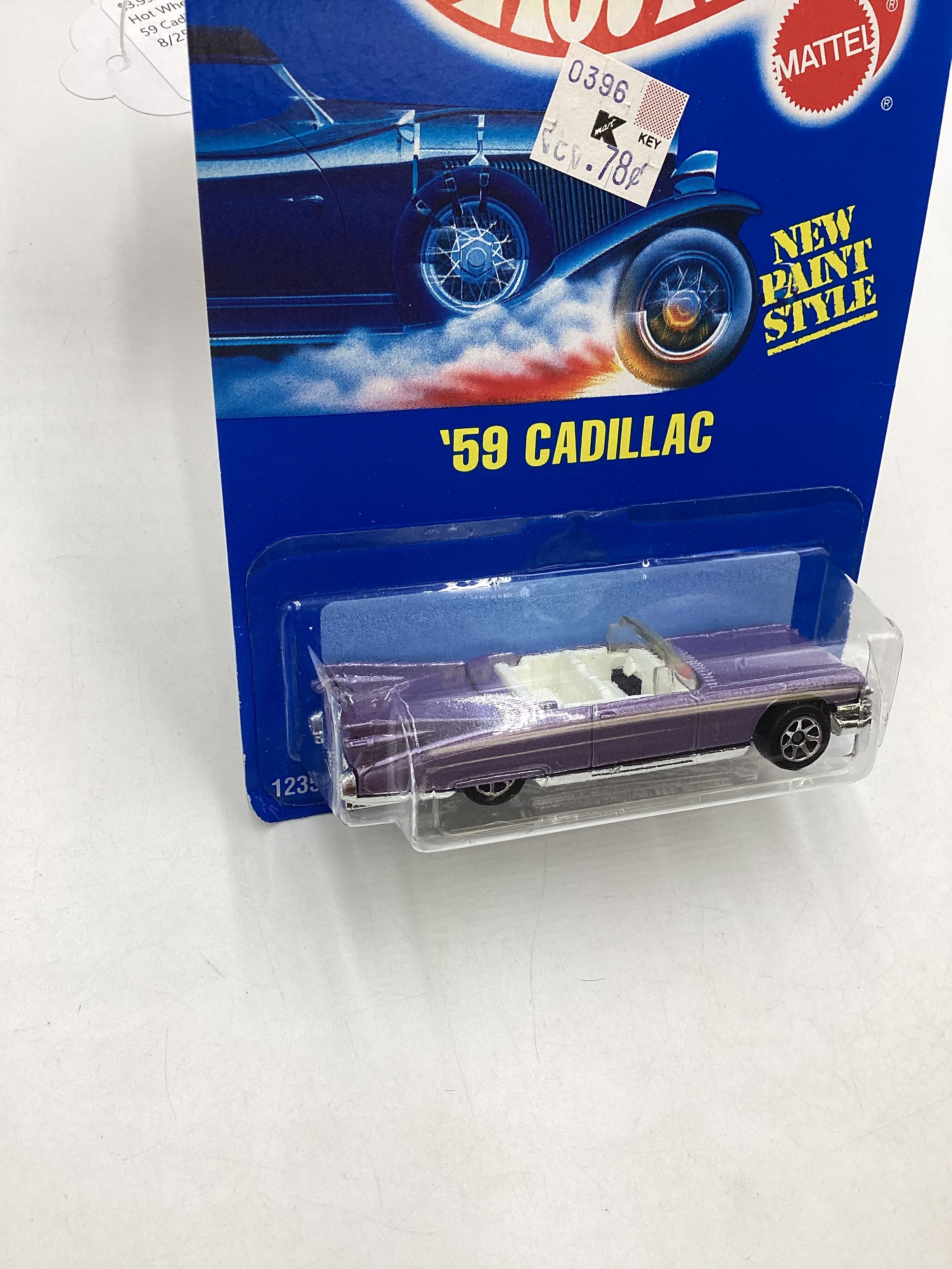 Hot Wheels Blue Card Collector No. 266 59 Cadillac Purple 7SP