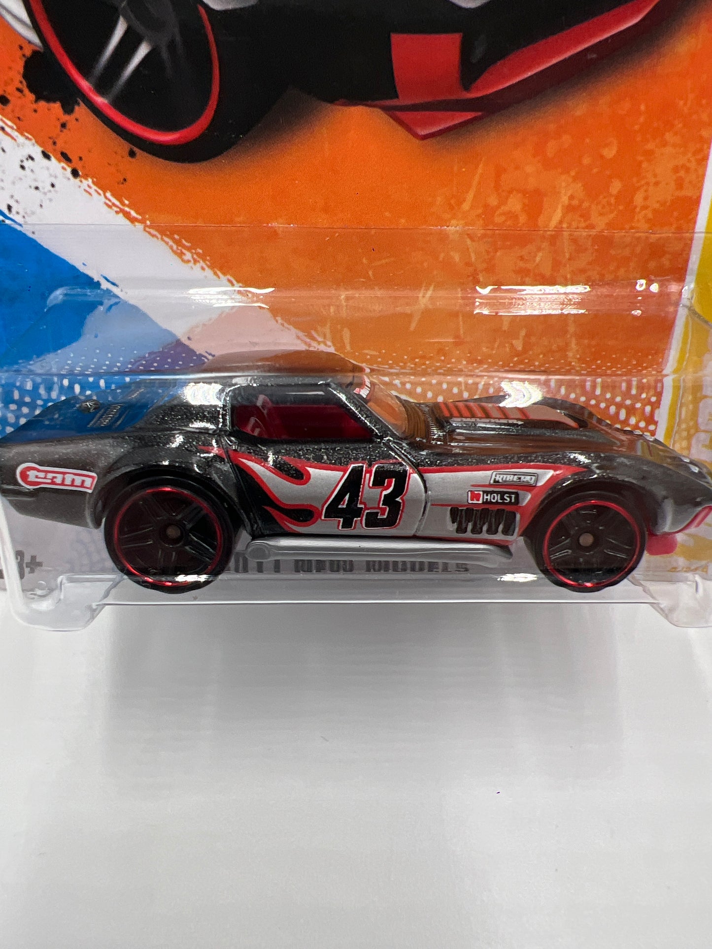 2011 Hot Wheels New Models #4 69 Copo Corvette Black Walmart Exclusive Windshield Banner 237B