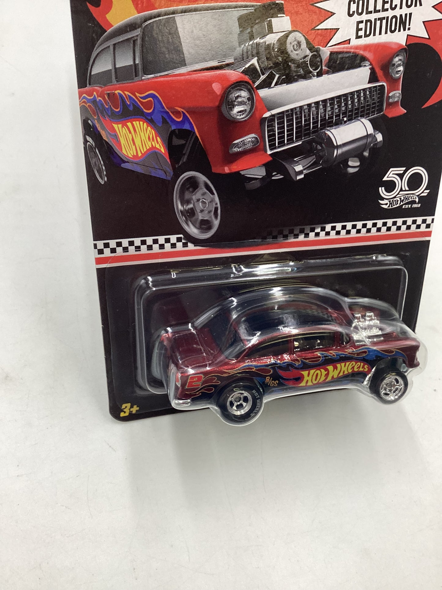 2018 Hot wheels RLC collector edition K- Mart 55 Chevy Bel Air Gasser with protector