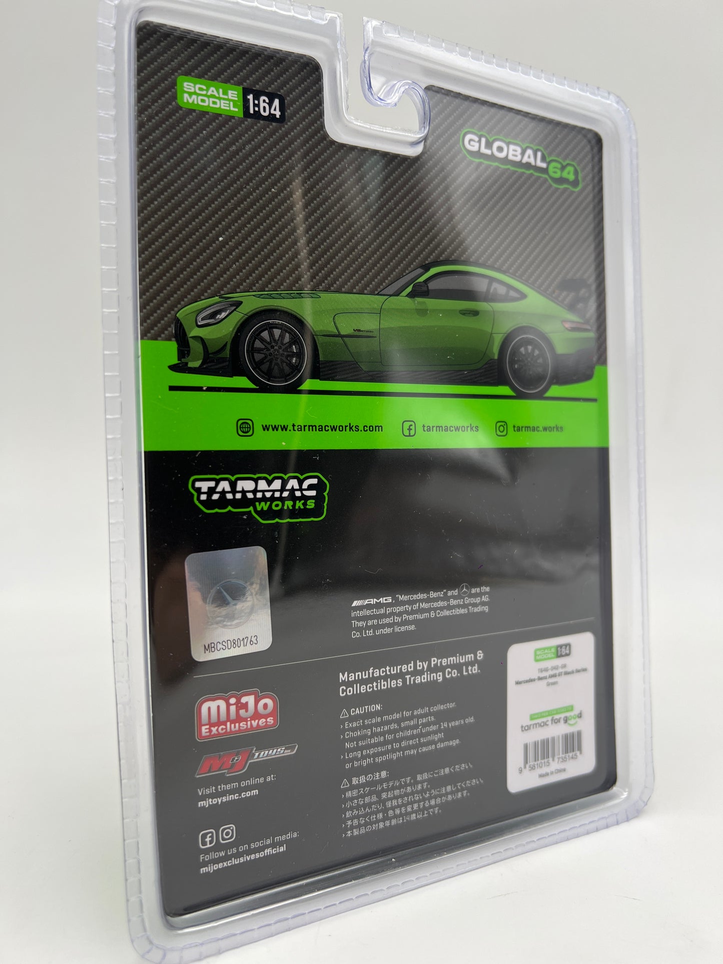 Tarmac Works Mijo Exclusives Mercedes-Benz AMG GT Black Series Green 238G