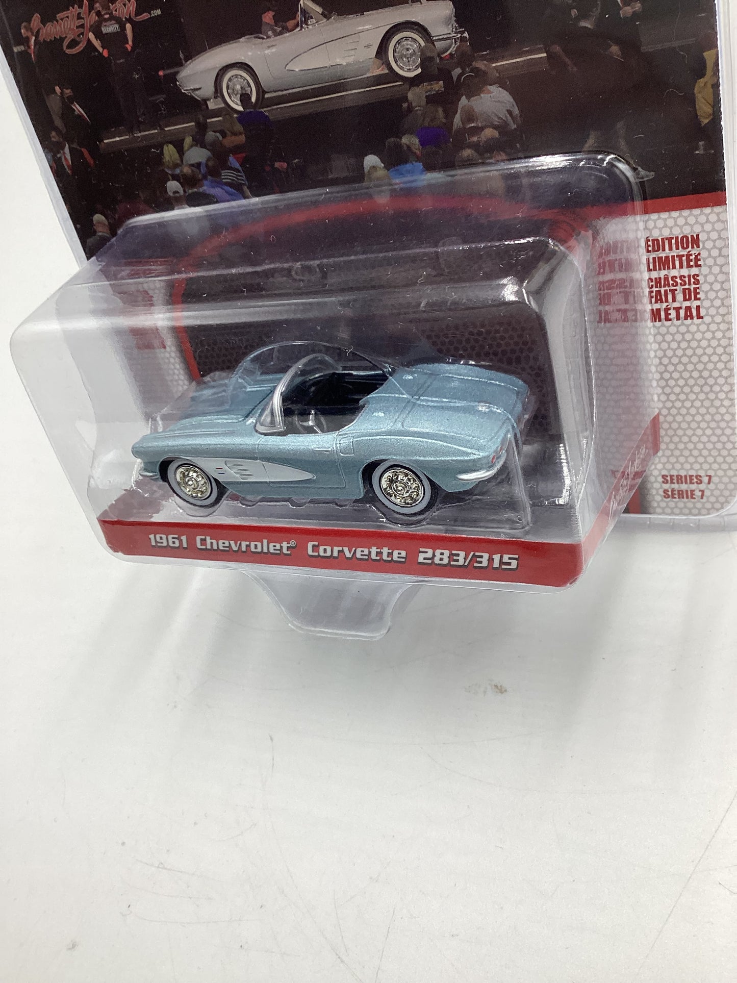 Greenlight GL Barrett Jackson Series 7 1961 Chevrolet Corvette 283/315 Light Blue 179F