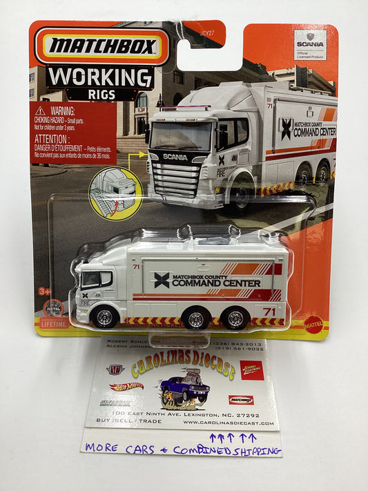 Matchbox Working Rigs #13 Scania Tactical Command Center White 168i