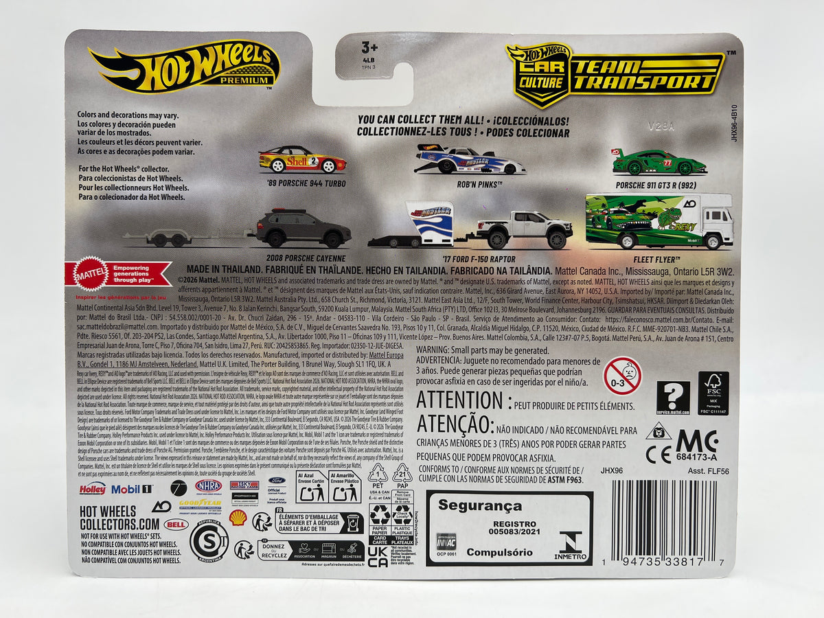 2026 Hot Wheels Team Transport #95 Shell 89 Porsche 944 Turbo & 2008 Porsche Cayenne