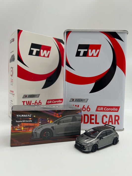 Tarmac TW-66 Toyota GR Corolla Gray W/Oil Can