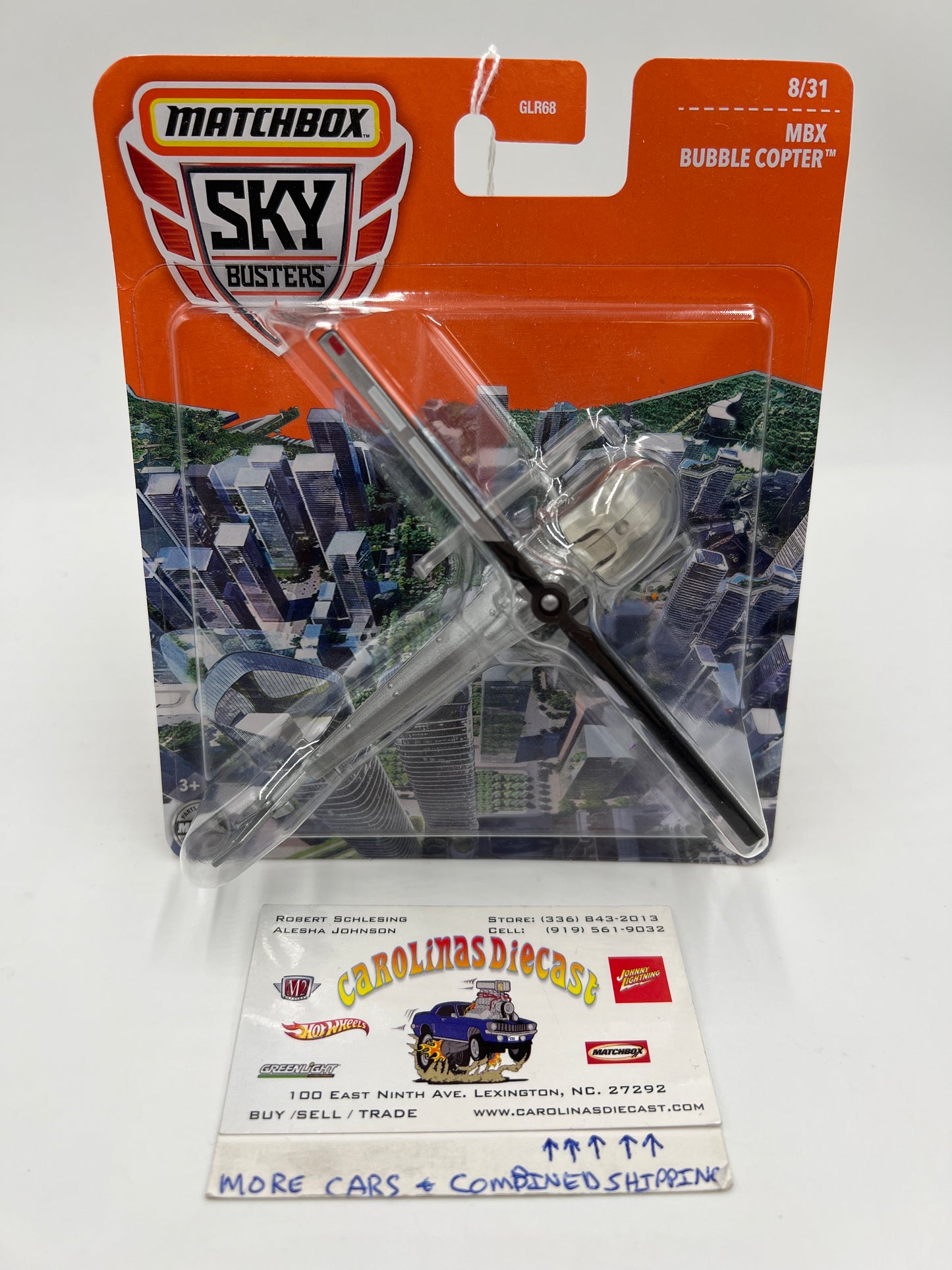 Matchbox Sky Busters #8 MBX Bubble Copter Silver