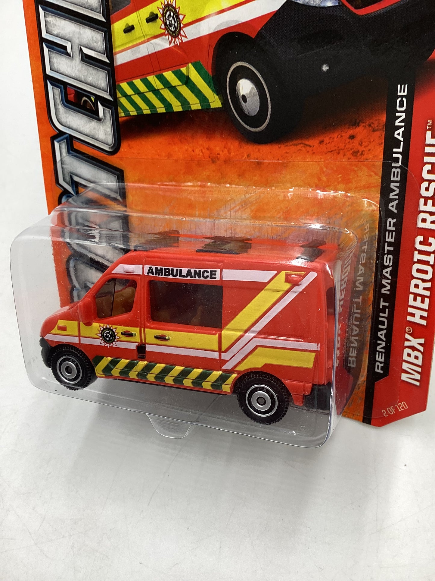 Matchbox MBX heroic Rescue #2 Renault Master Ambulance Red 206B