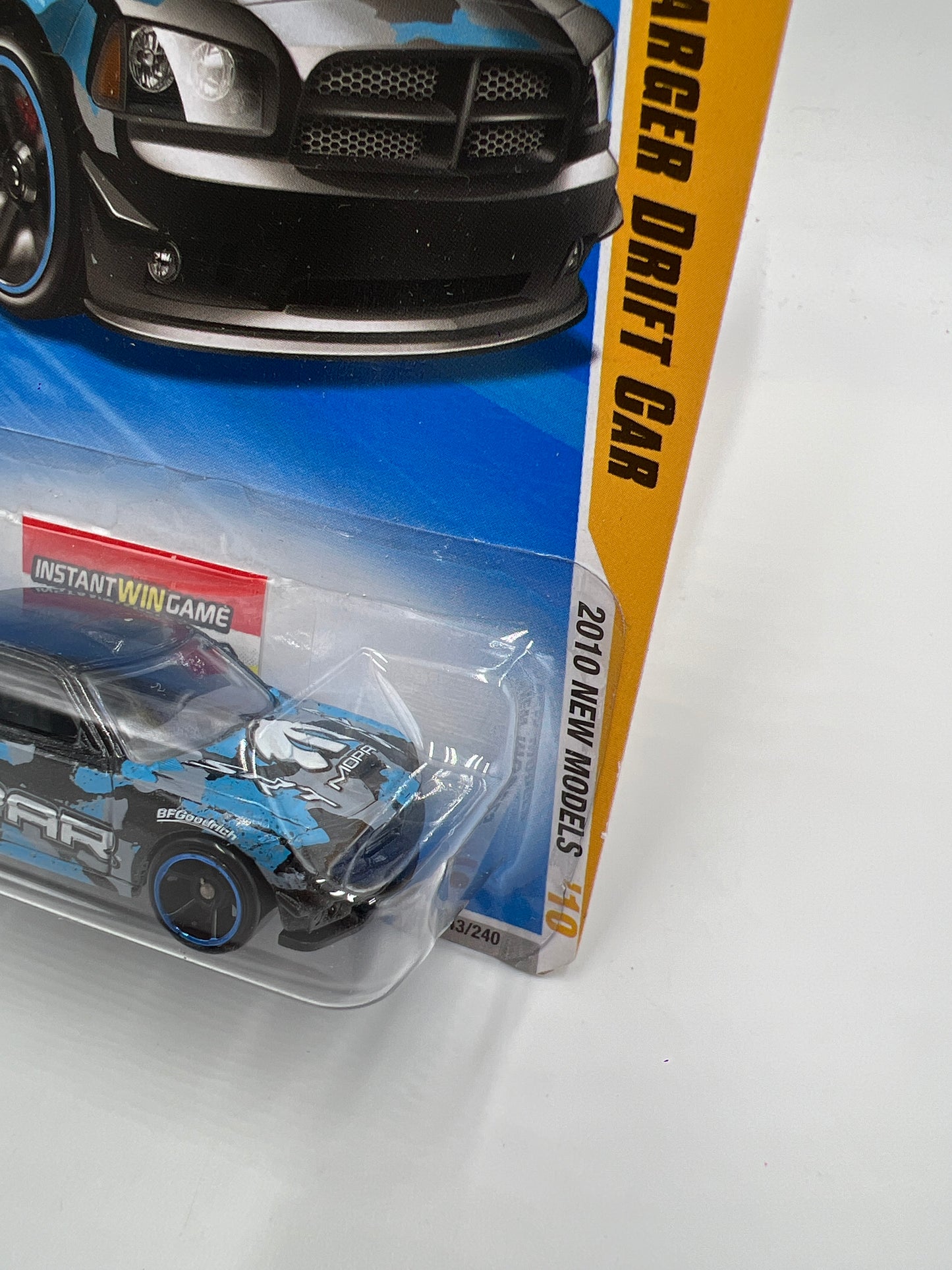 2010 Hot Wheels New Models #43 Dodge Charger Drift Car Black Keys To Speed Card