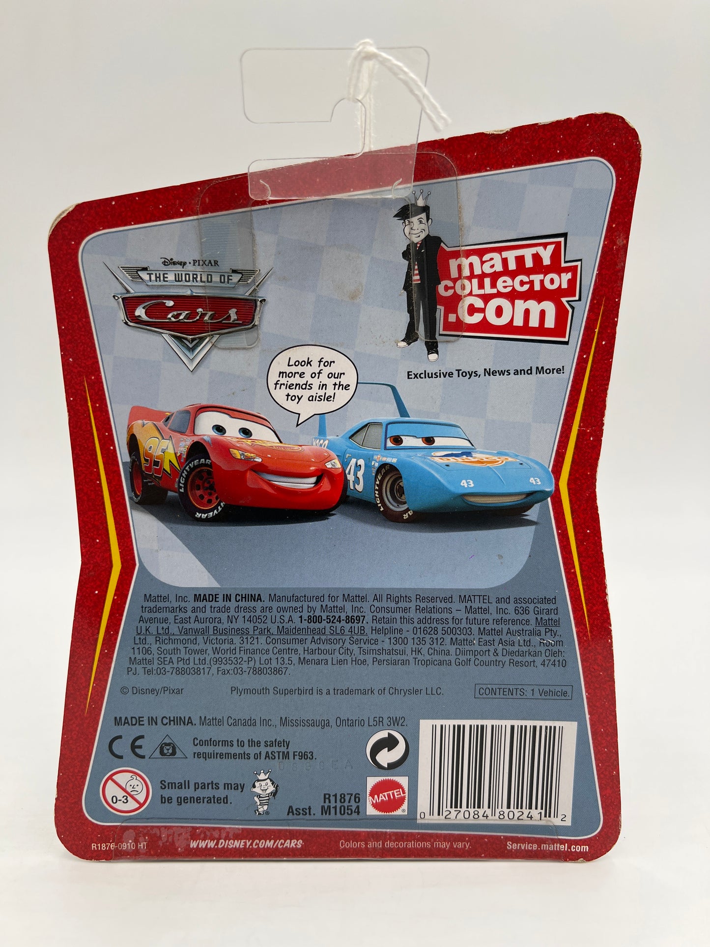 Disney Pixar The World Of Cars Rubber Tires Mood Springs No 33 140G