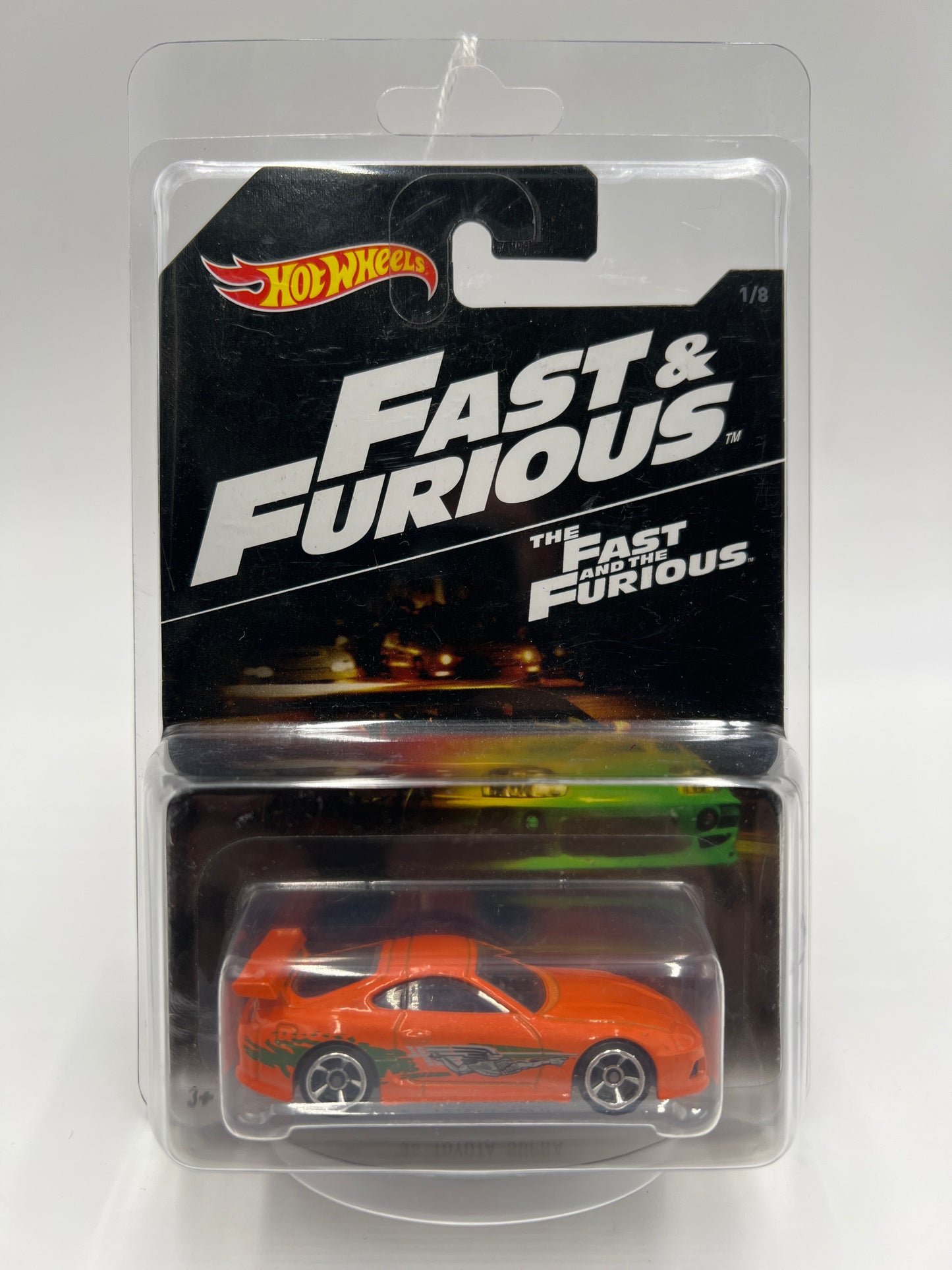 2016 Hot Wheels Fast & Furious #1 94 Toyota Supra Orange W/Protector