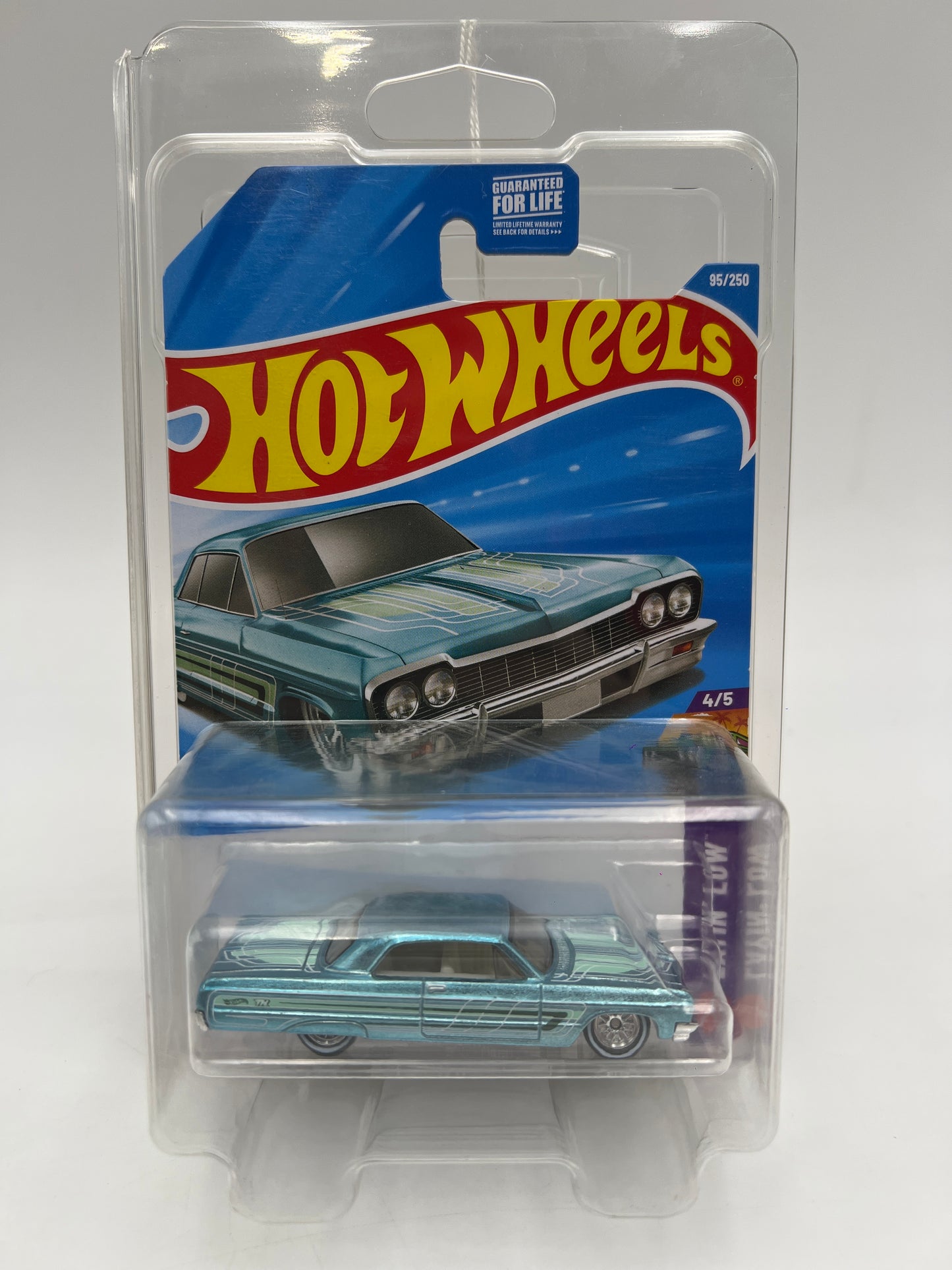 2026 Hot Wheels Super Treasure Hunt #95 64 Impala Light Blue W/Protector