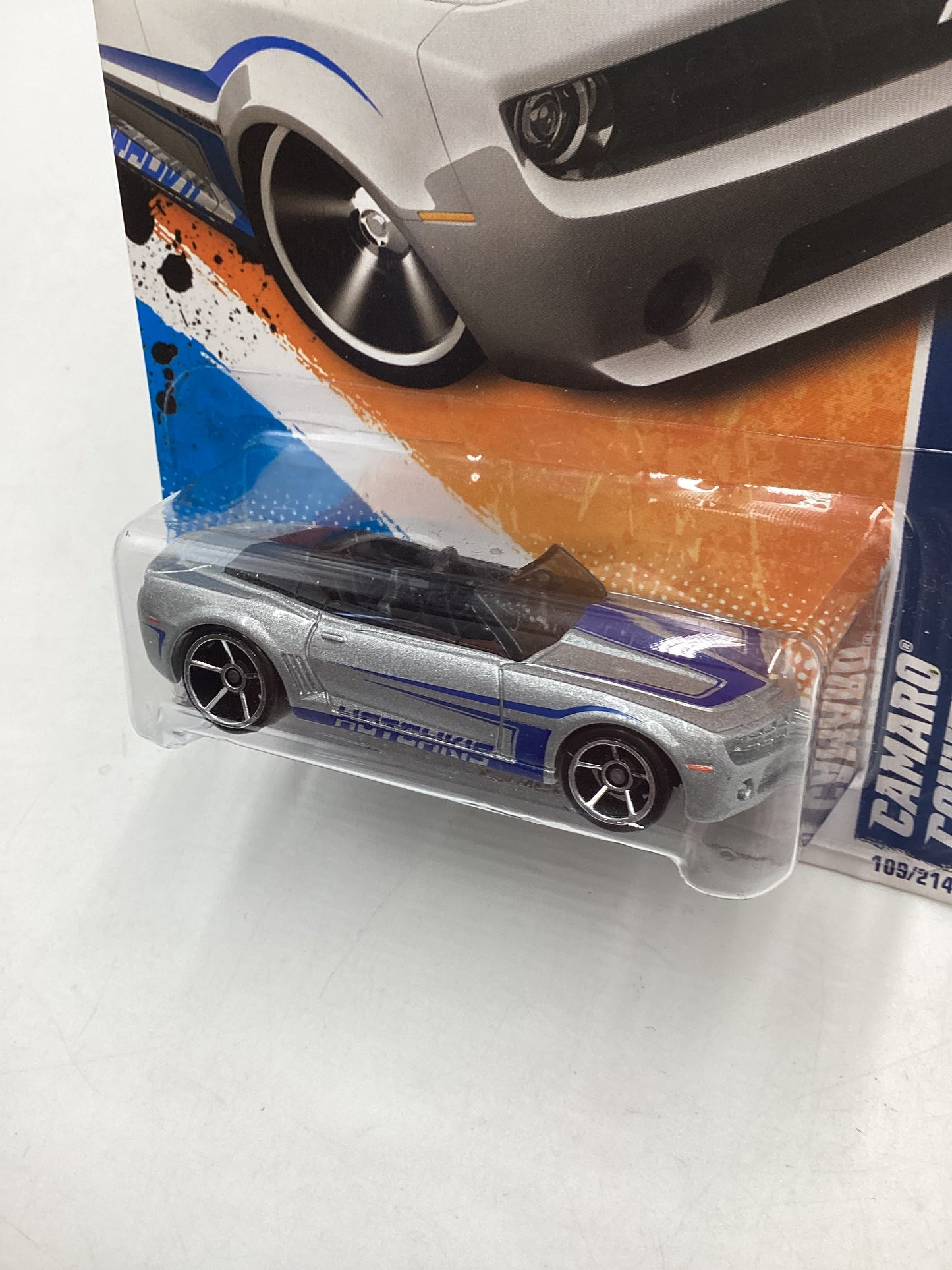 2011 Hot wheels #109 Silver Camaro Convertible Concept 16H