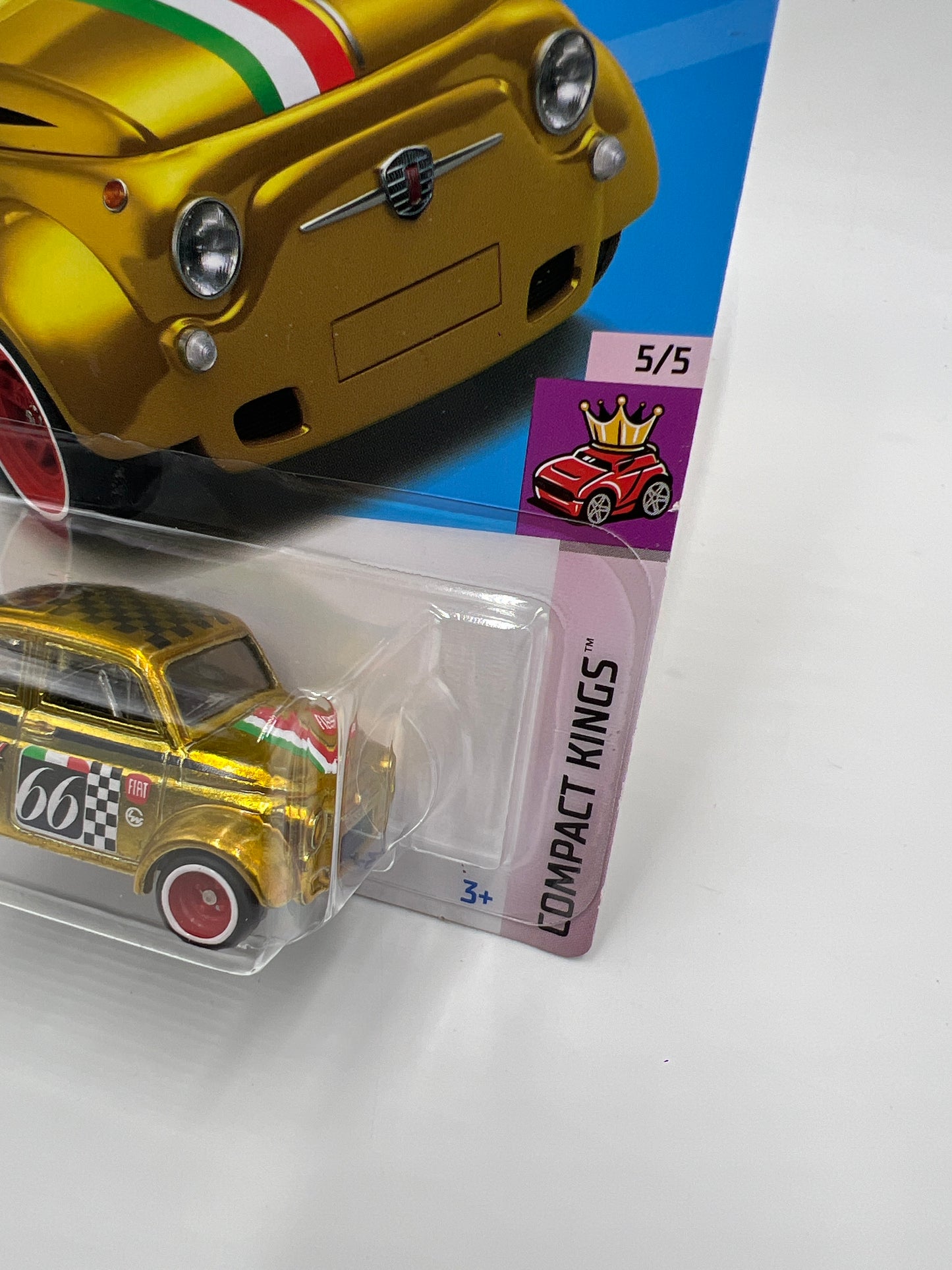 2024 Hot Wheels Super Treasure Hunt #117 60s Fiat 500D Modificado Gold W/Protector
