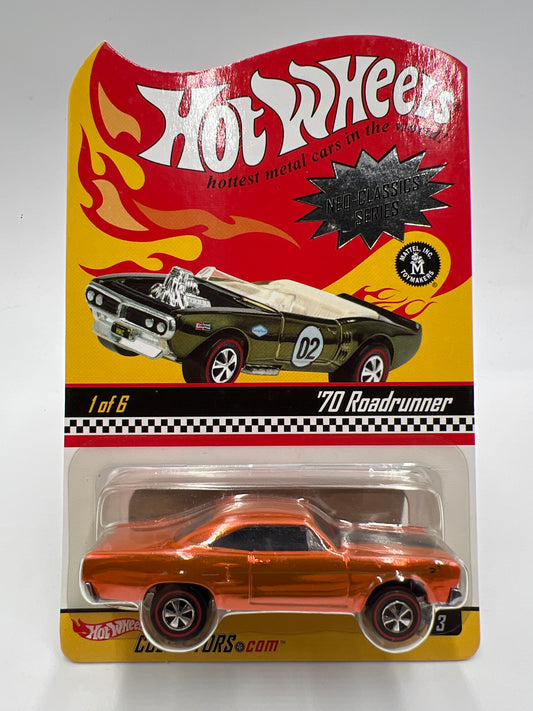 Hot Wheels RLC Neo-Classics Series 3 #1 2527/10500 70 Roadrunner Orange W/Protector