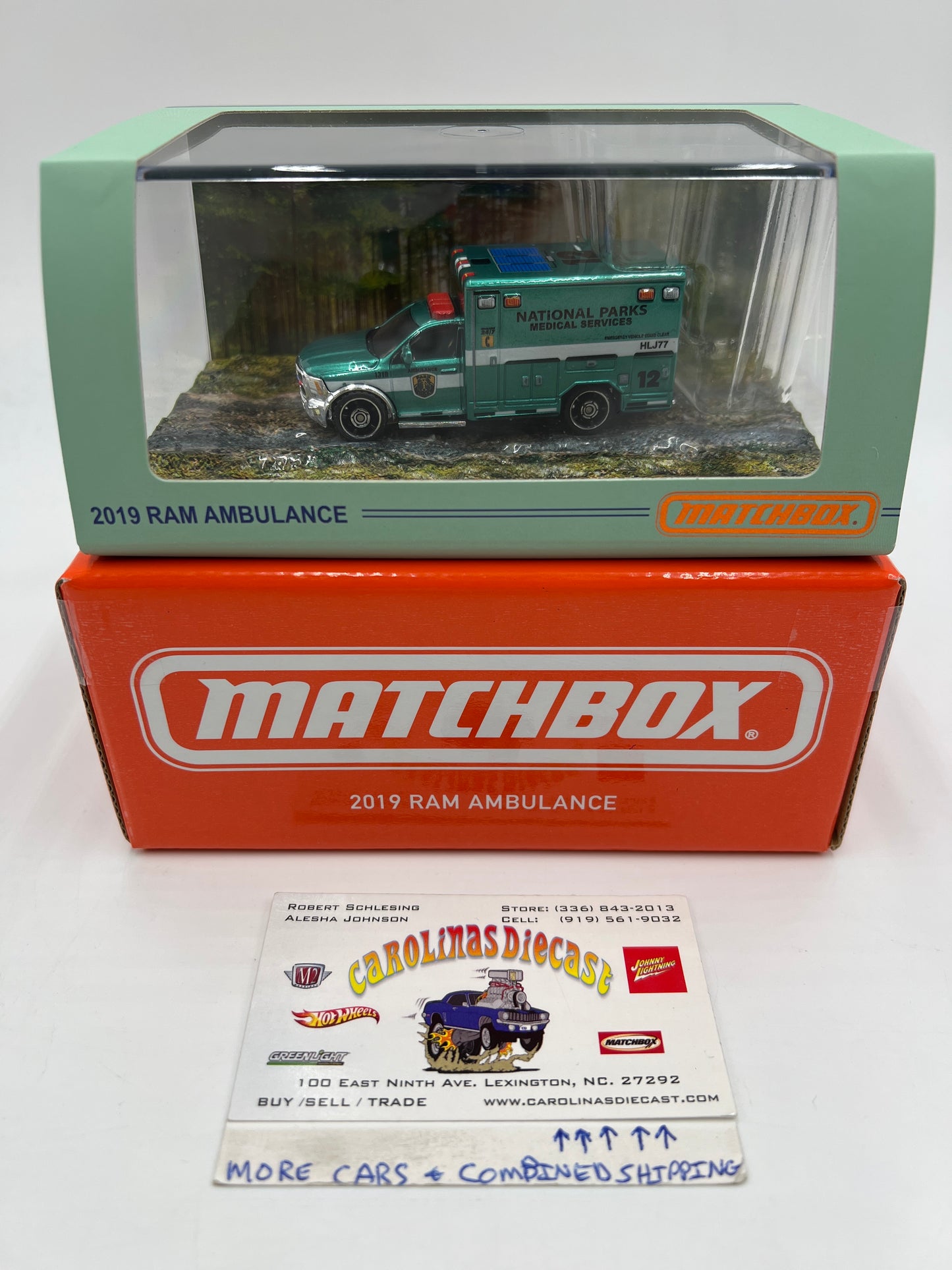 Matchbox RLC Mattel Creations 2019 Ram Ambulance National Parks Green
