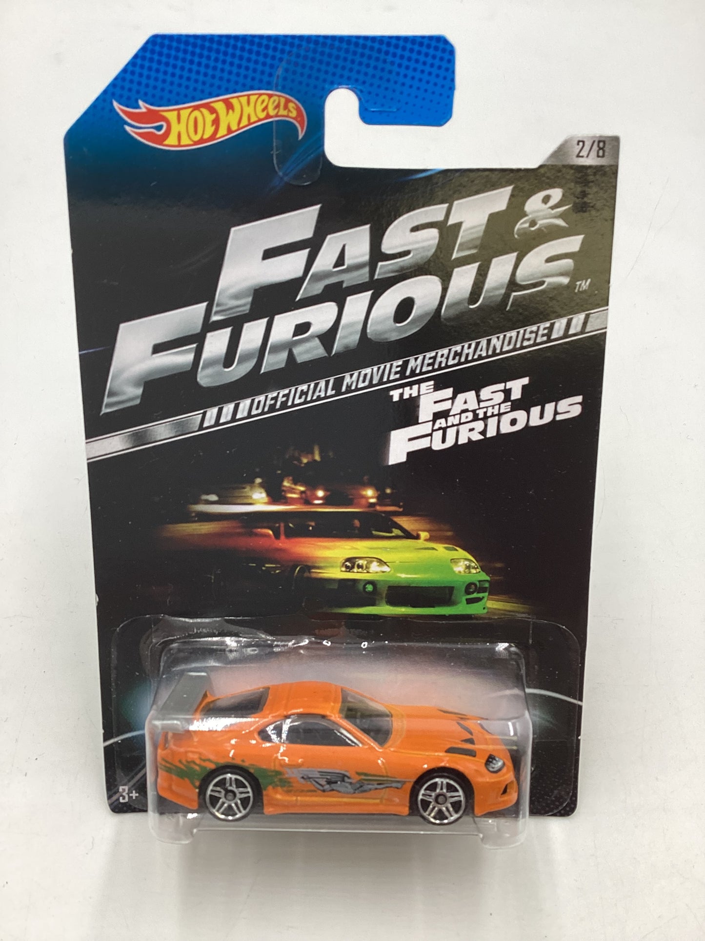 2013 Hot wheels Fast and Furious #2 Toyota Supra with Silver Wing and protector