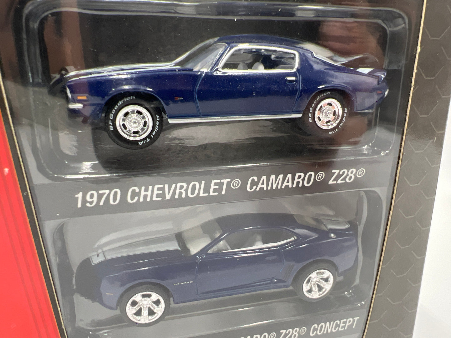Greenlight Z28 2 Pack 1/4000 1970 Chevrolet Camaro Z28 & 2006 Chevrolet Camaro Z28 Concept Blue SR