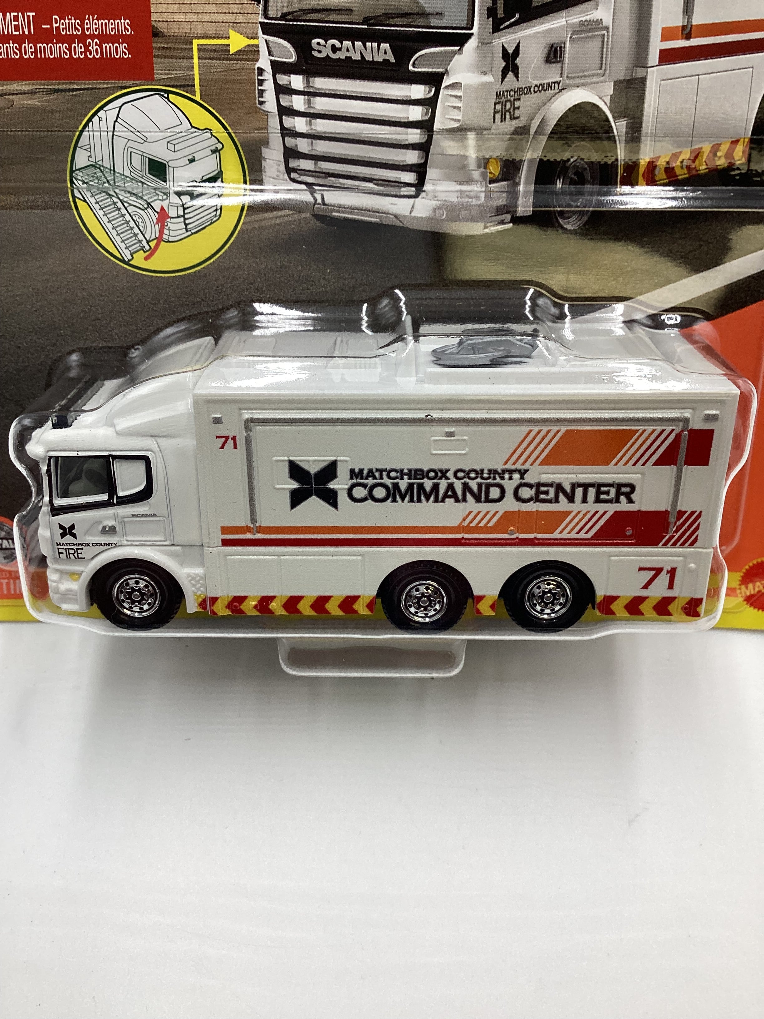 Matchbox Working Rigs #13 Scania Tactical Command Center White