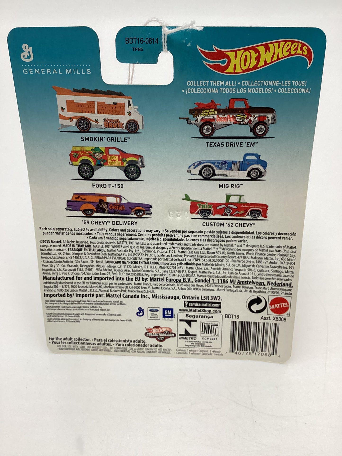 Hot Wheels Pop Culture General Mills Count Chocula 59 Chevy Delivery Purple / Orange 263H