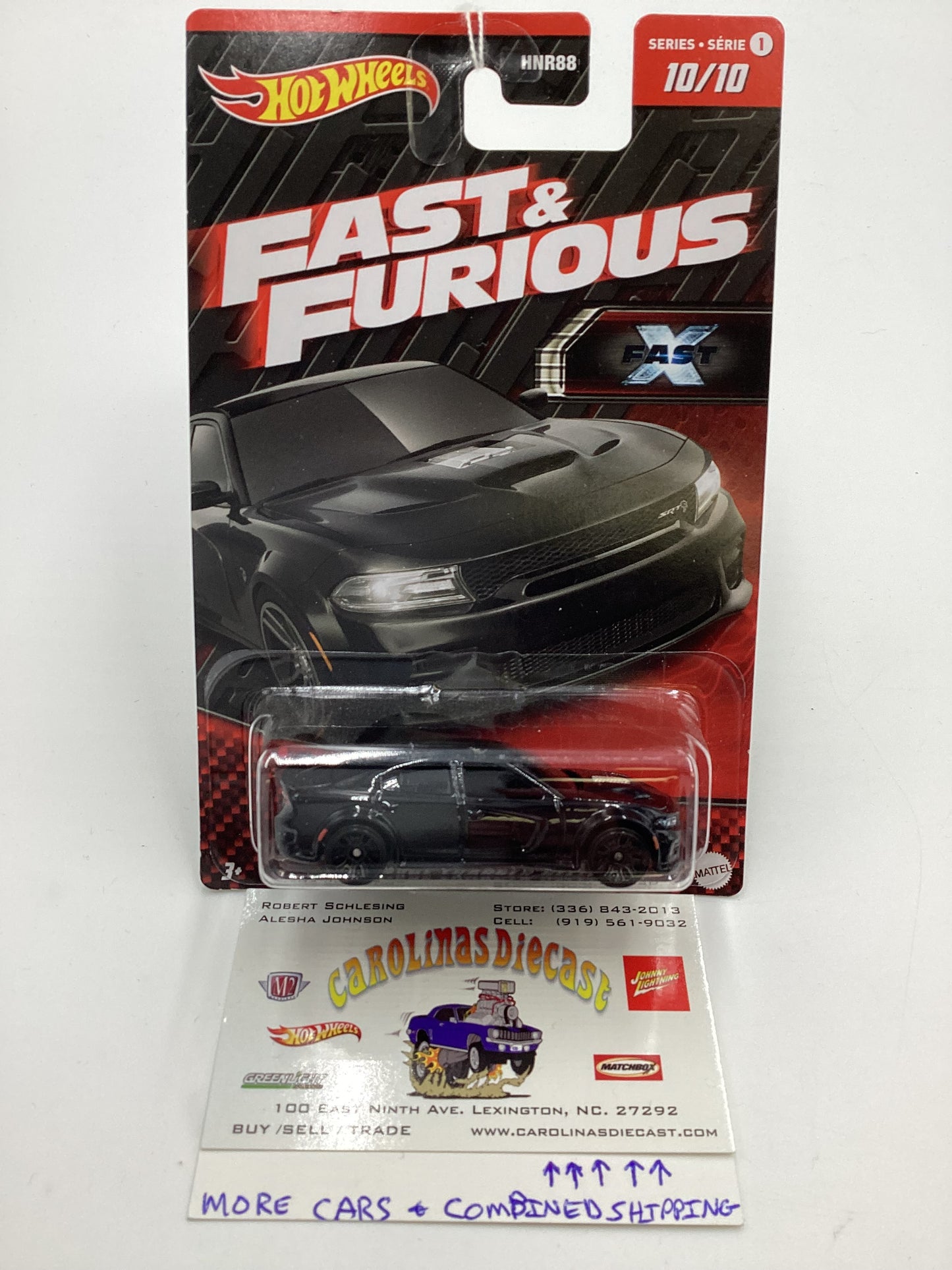 Hot Wheels Fast and Furious Series 1  #10 20 Dodge Charger Hellcat cracked blister 72A
