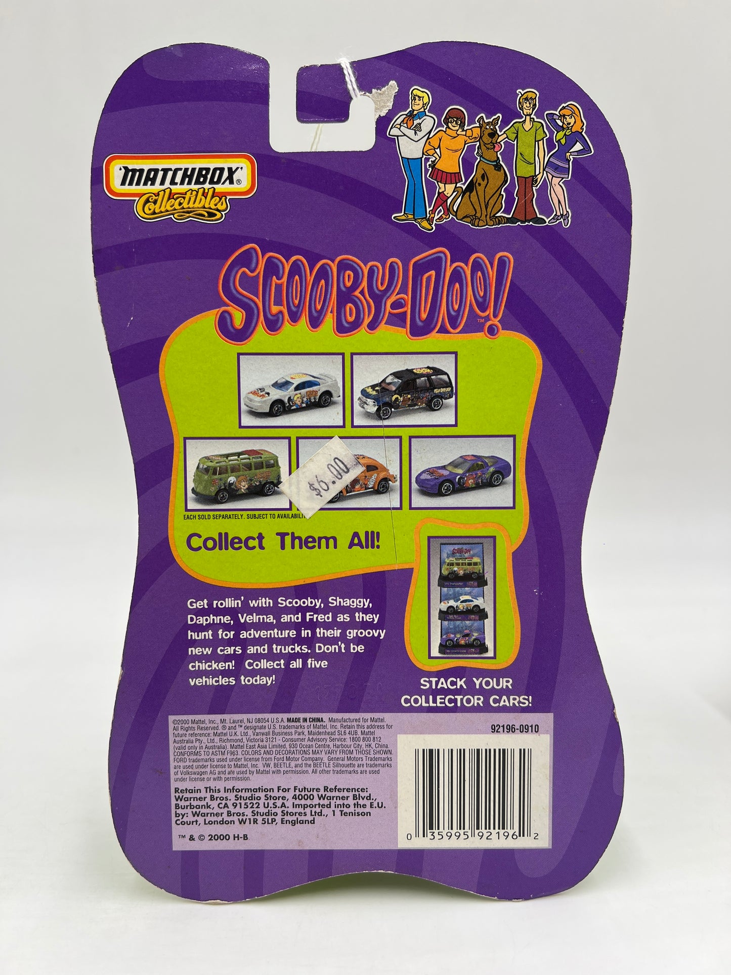 Matchbox Collectibles Scooby-Doo 1962 VW Beetle Orange Velma Blister Not Perfect SR