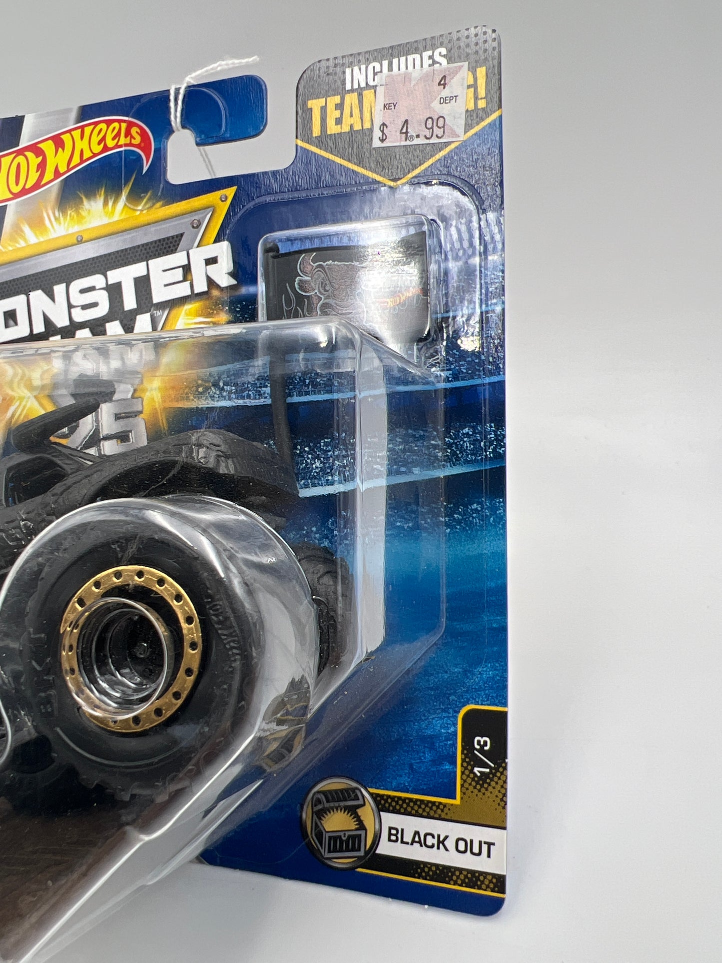 Hot Wheels Monster Jam 25th Anniversary CHASE Black Out El Toro Loco W/Team Flag