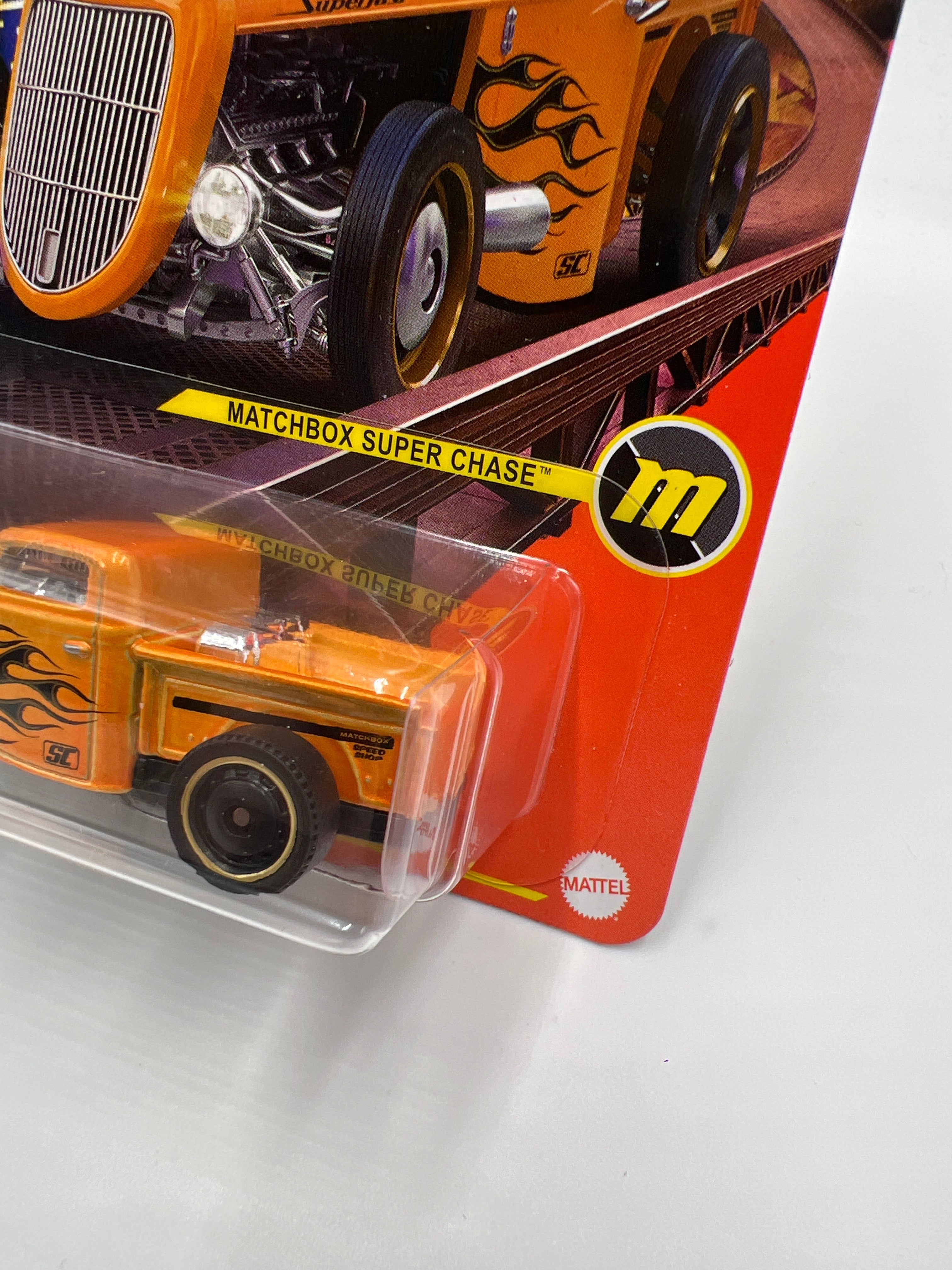 2025 Matchbox Super Chase 35 Ford Pickup Orange W/Protector