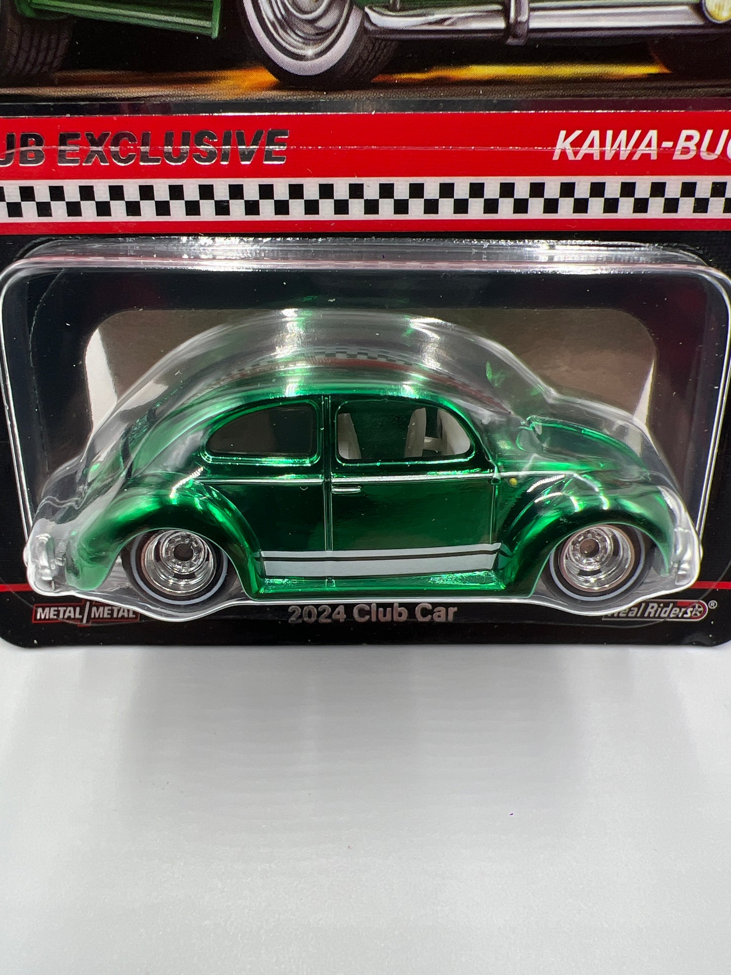 2024 Hot Wheels RLC Club Exclusive Kawa-Bug-A Green W/Protector W/Patch & Button