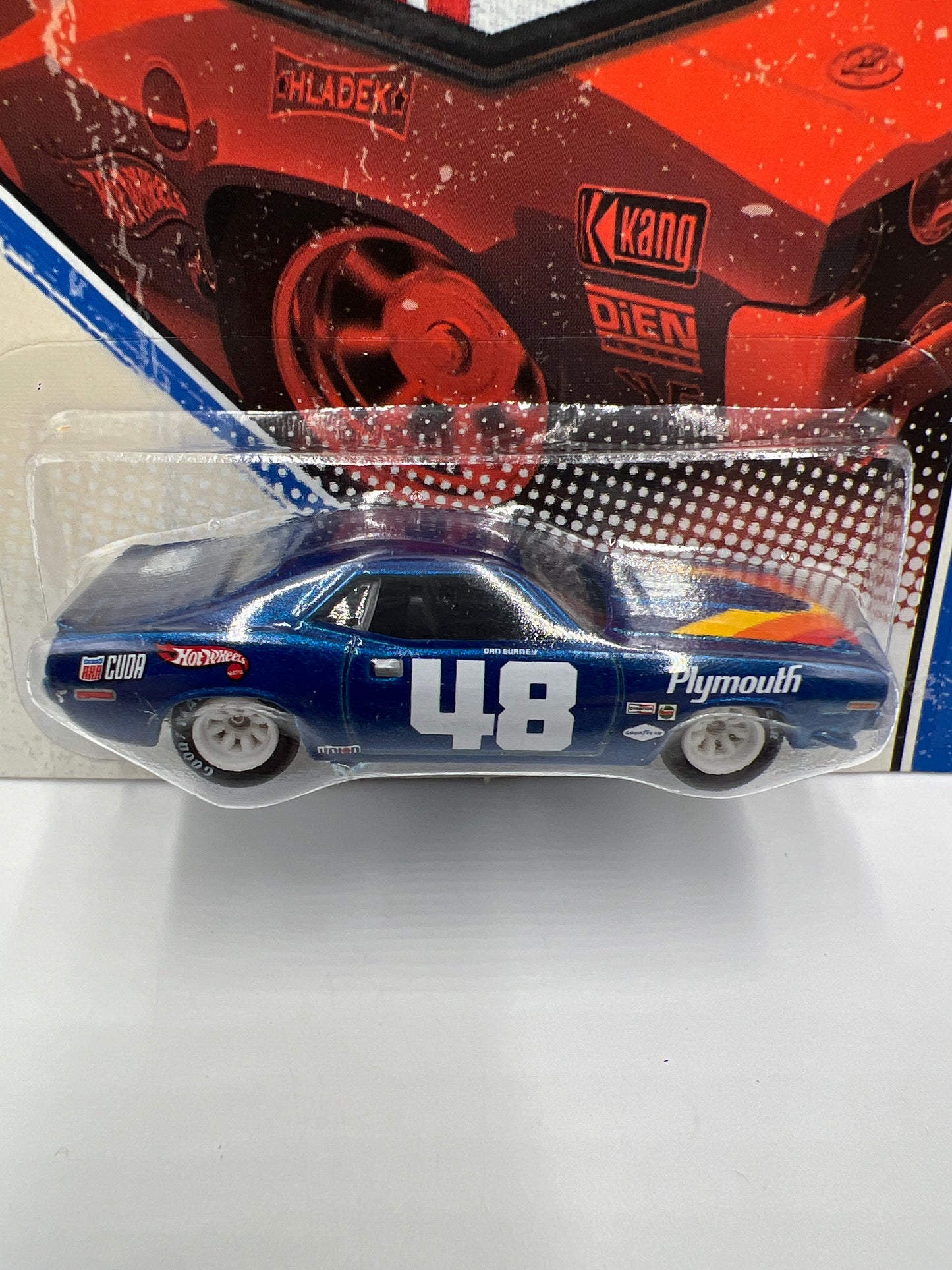 Hot Wheels Premium Vintage Racing #14 Dan Gurneys AAR Cuda Blue W/Protector