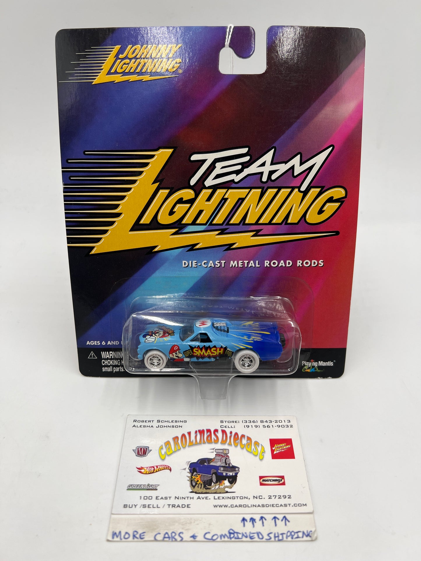 Johnny Lightning White Lightning Chase Team Lightning Nintendo Smash Brothers Trouble Maker Blue