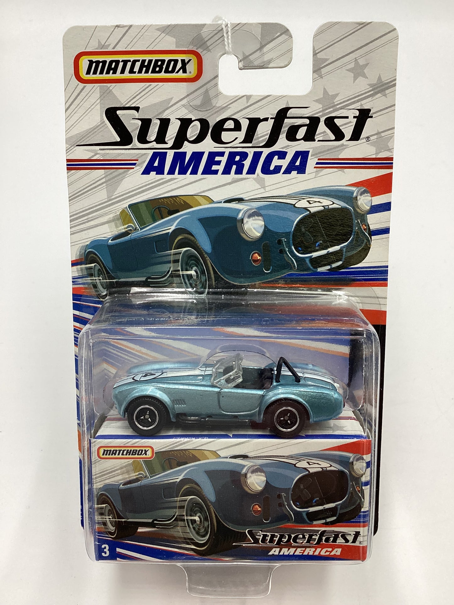Matchbox Superfast America #3 1965 Shelby Cobra 427 S/C Light Blue