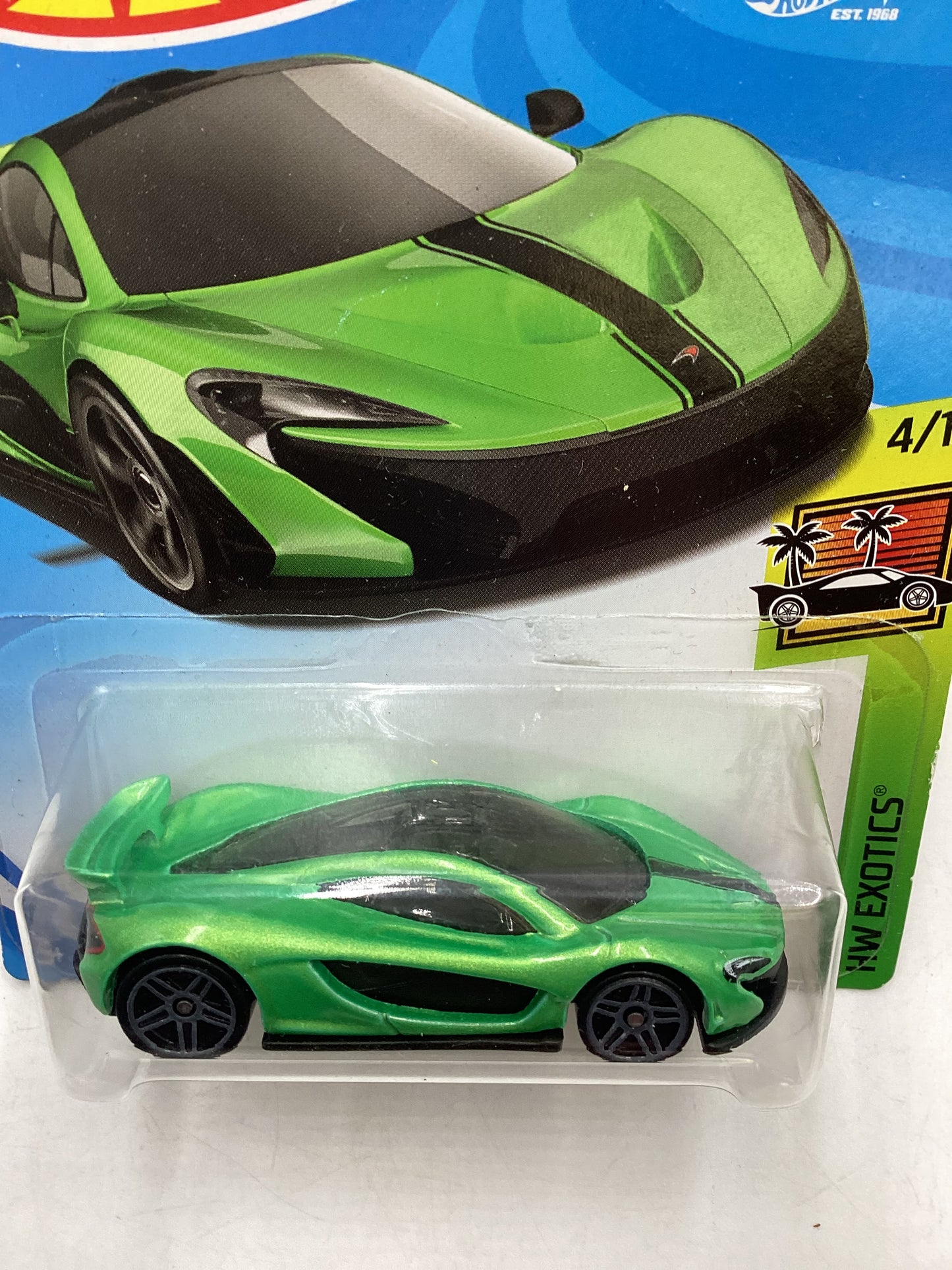 2018 Hot Wheels #317 McLaren P1 Green 103G