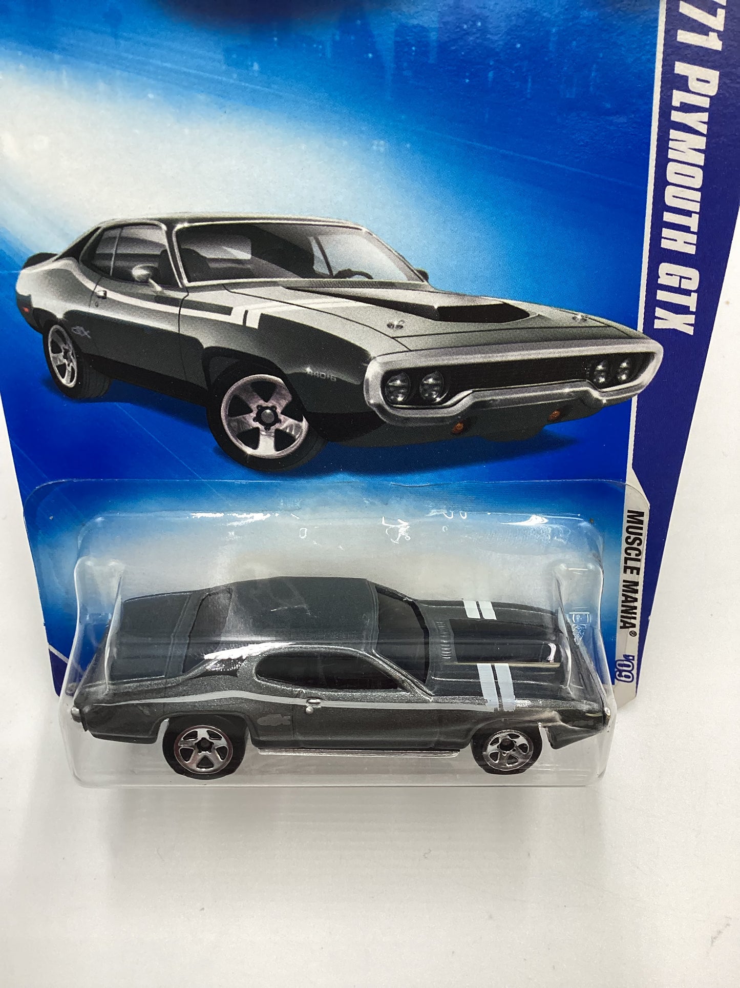 2009 Hot Wheels #80 71 Plymouth GTX Gray Kmart Exclusive 239B