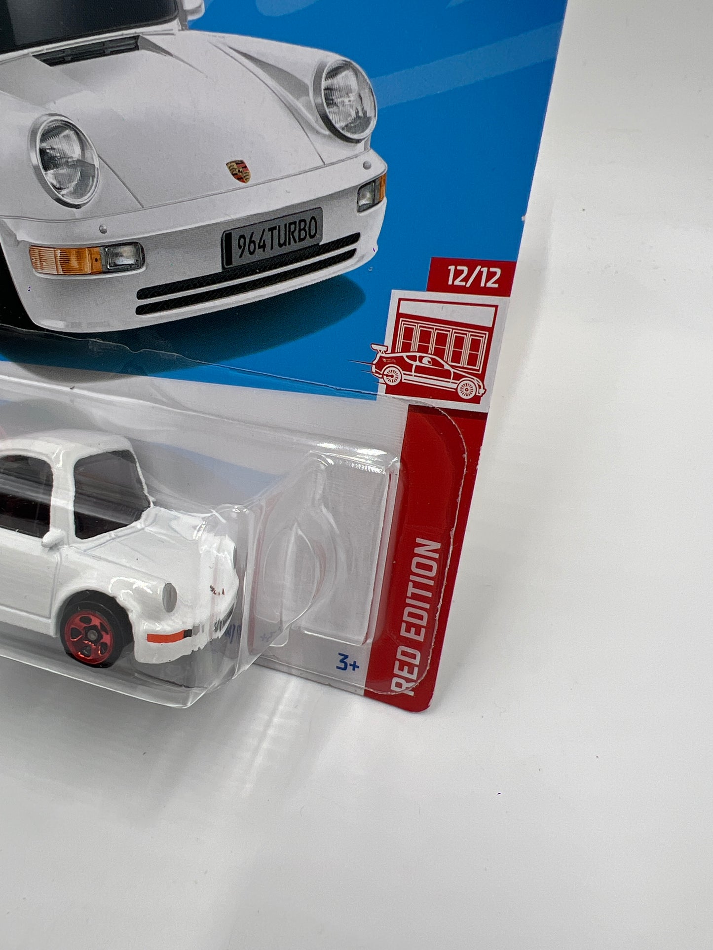 2024 Hot Wheels Target Exclusive Red Edition #199 Porsche 911 Turbo 3.6 964 Tooned White 143A