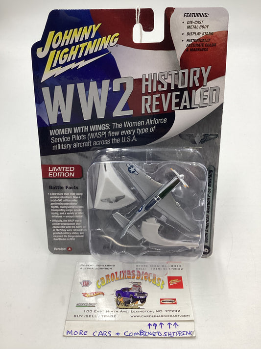 Johnny Lightning WW2 History Revealed Release 1 Version A North American Aviation P-51 Mustang White Lightning Chase