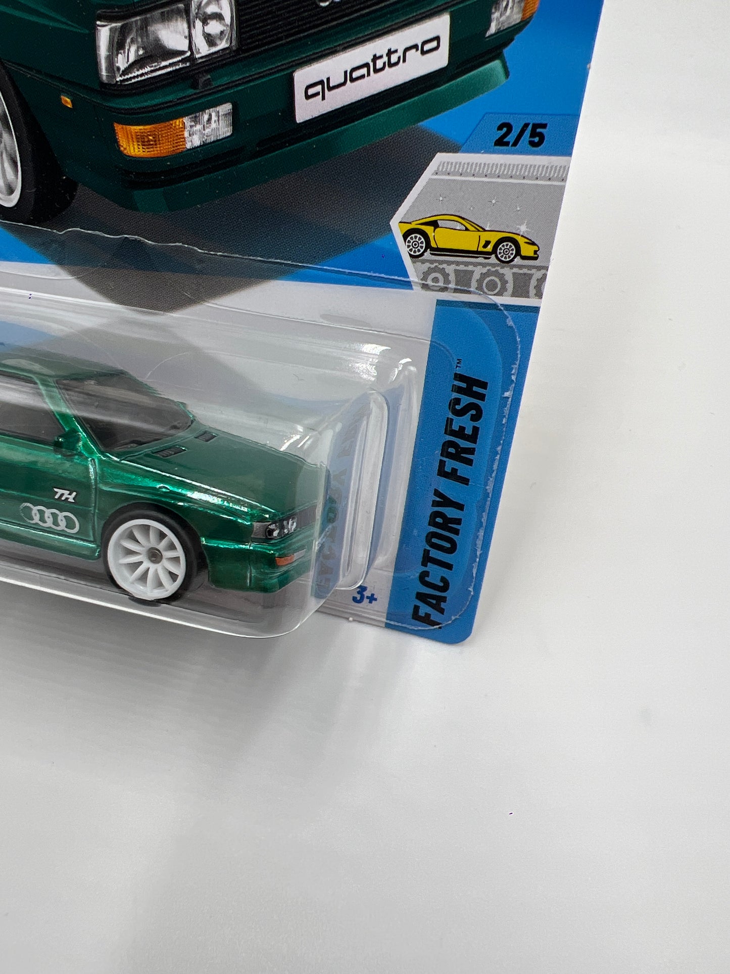 2025 Hot Wheels A Case Super Treasure Hunt #16 87 Audi Quattro Green W/Protector #2