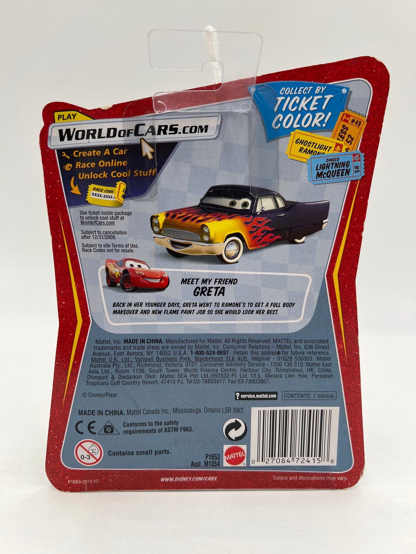 Disney Pixar The World Of Cars Race O Rama #96 Vitoline Pitty #3