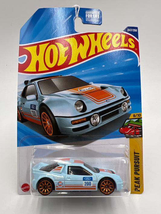 2025 Hot Wheels Q Case Peak Pursuit #247 Ford RS200 Gulf Blue 26F