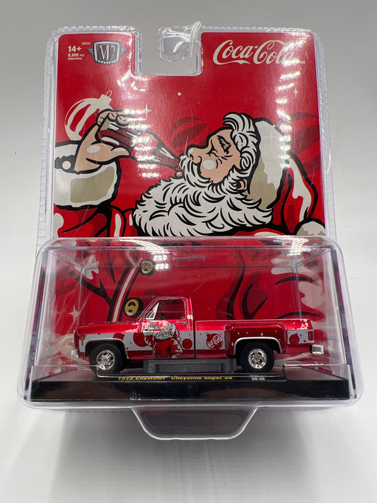 2025 M2 Machines Coca Cola Holidays 1973 Chevrolet Cheyenne Super 30 Red SK10 194D