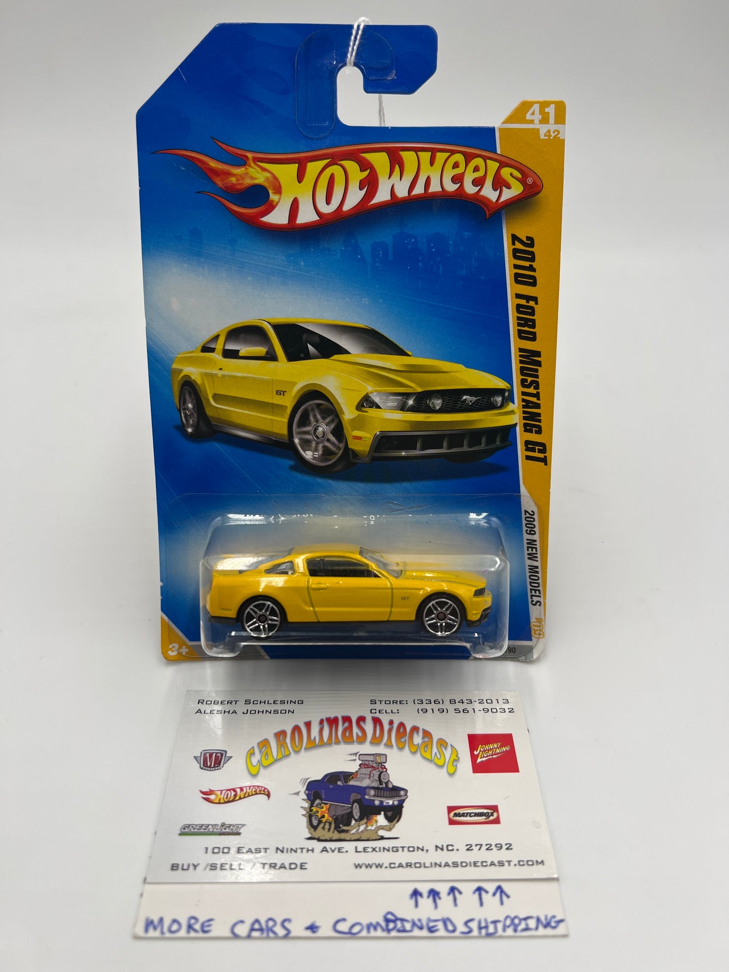 2009 Hot Wheels New Models #41 2010 Ford Mustang GT Yellow 24C