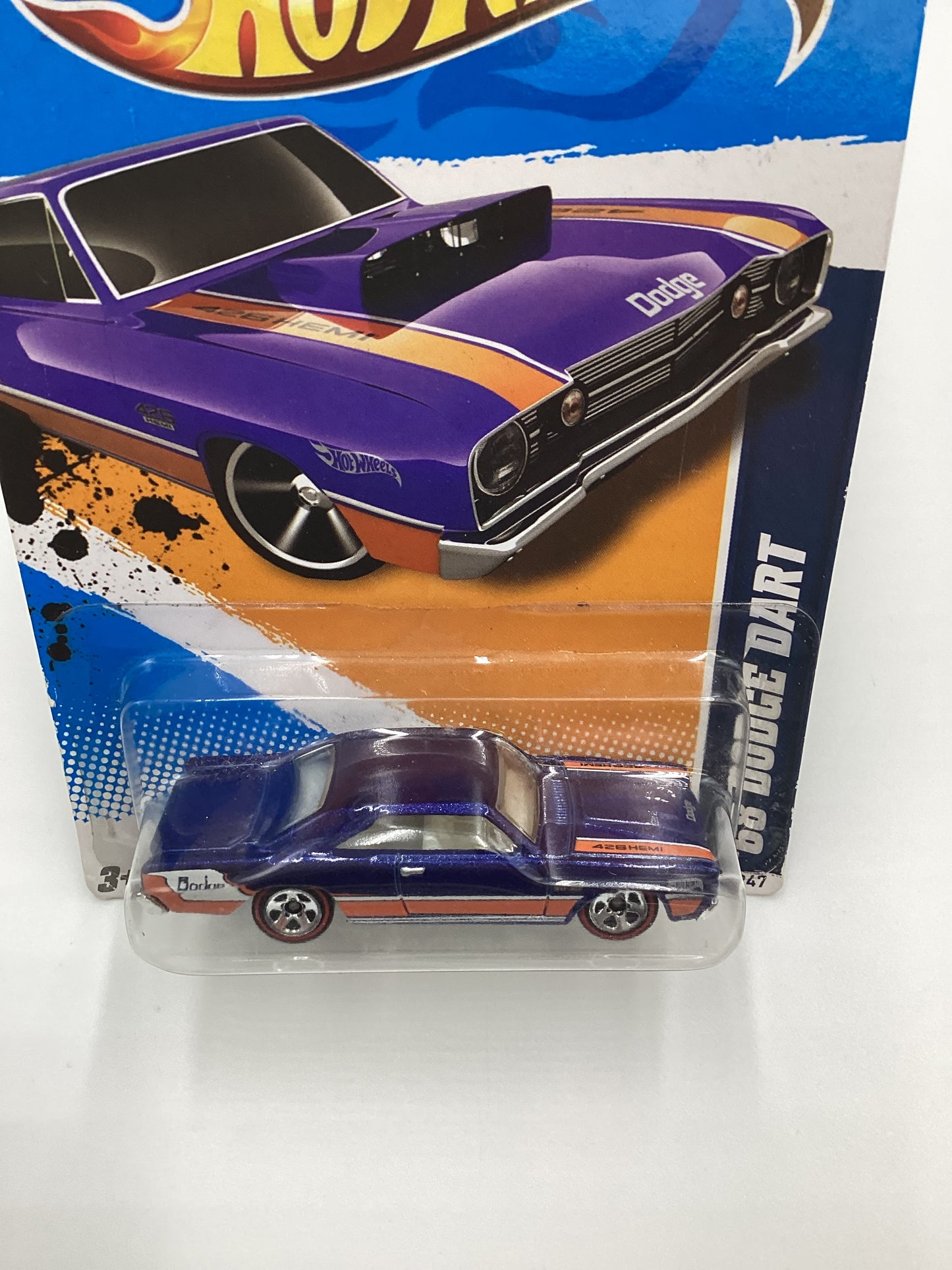 2012 Hot Wheels #81 68 Dodge Dart Blue Walmart Exclusive 234D