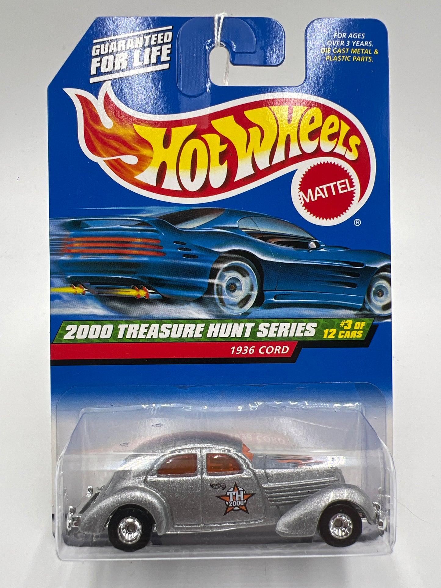 2000 Hot Wheels Treasure Hunt Real Riders #51 1936 Cord Silver 273C