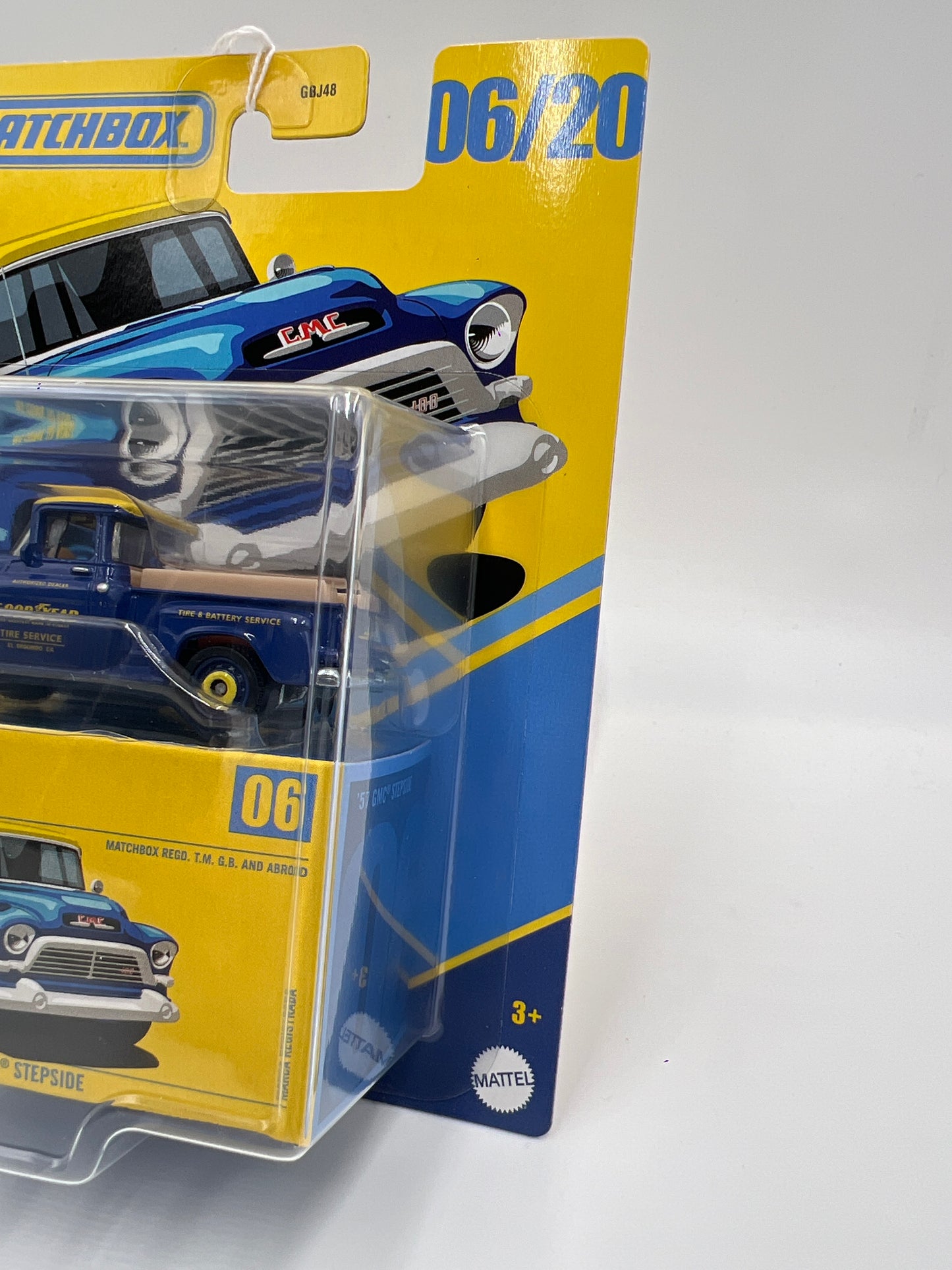 2025 Matchbox Collectors #6 57 GMC Stepside Blue Goodyear 169C