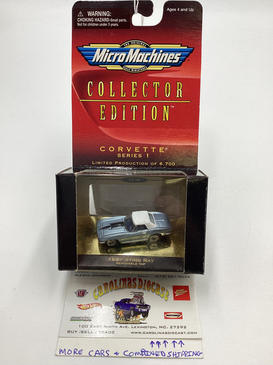 Micro Machines Collectors Edition Corvette Series 1 1967 Sting Ray Light Blue 1/6700 SR CE 6R